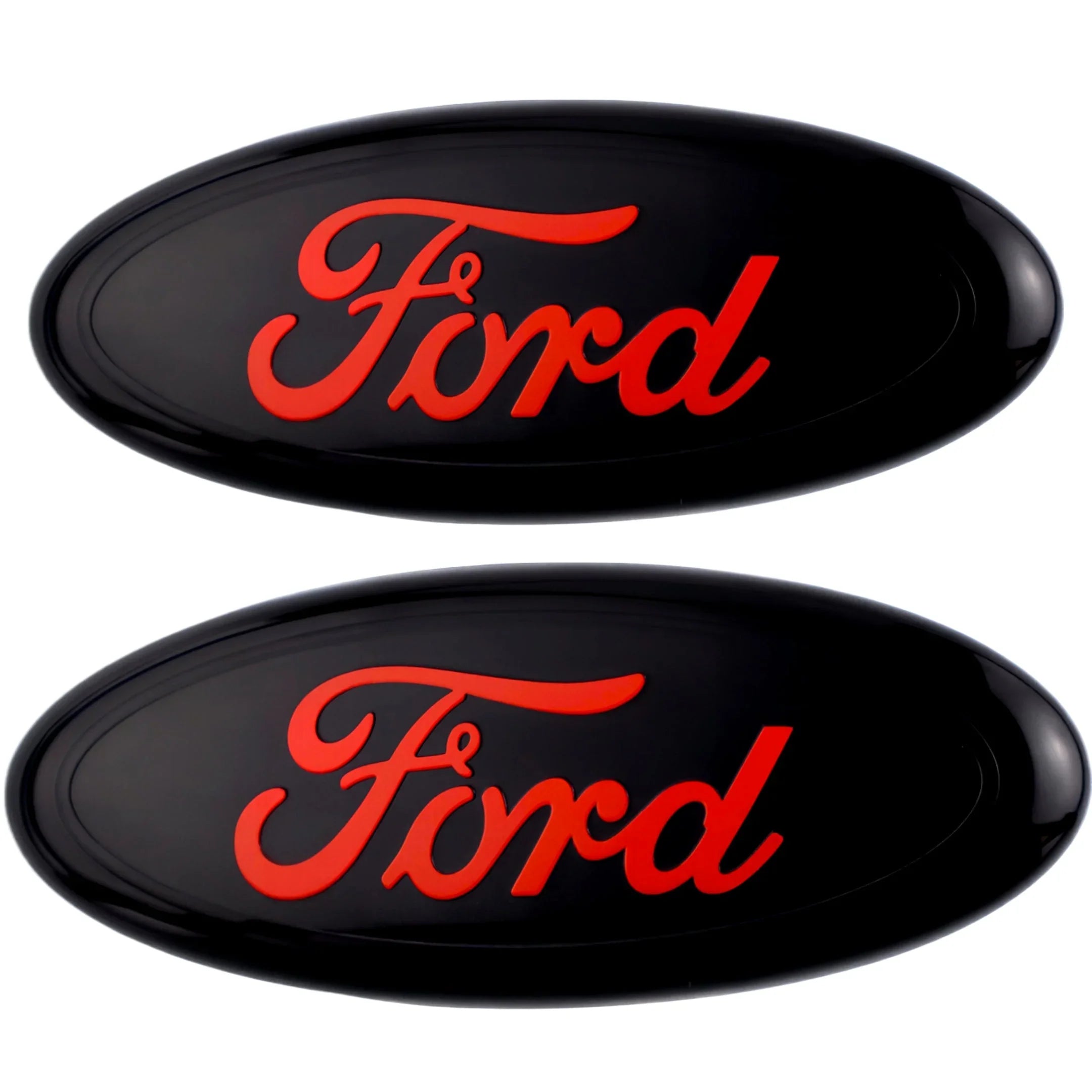 Ford Emblem Overlay | Schwarz Rot