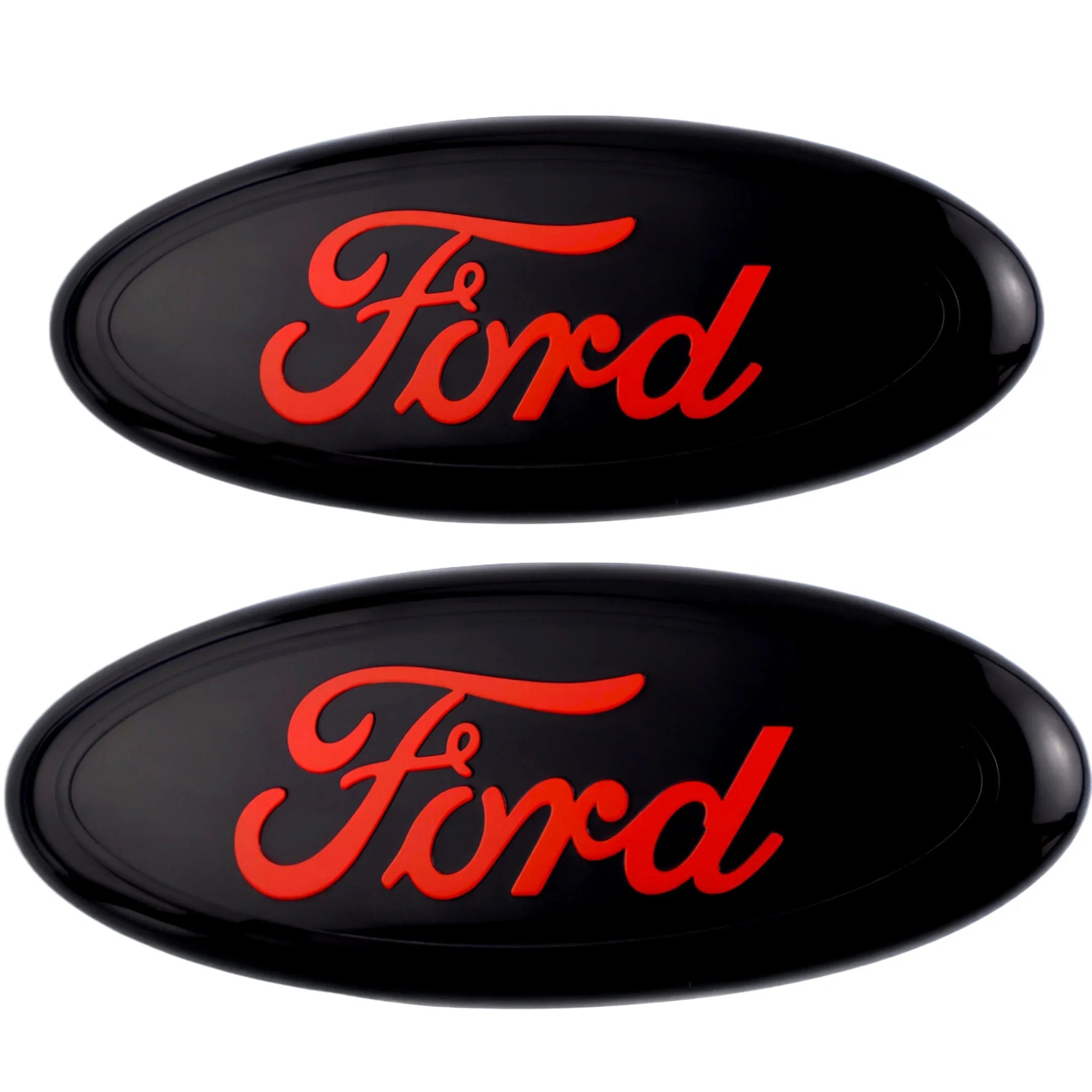 Ford Emblem Overlay | Schwarz Rot