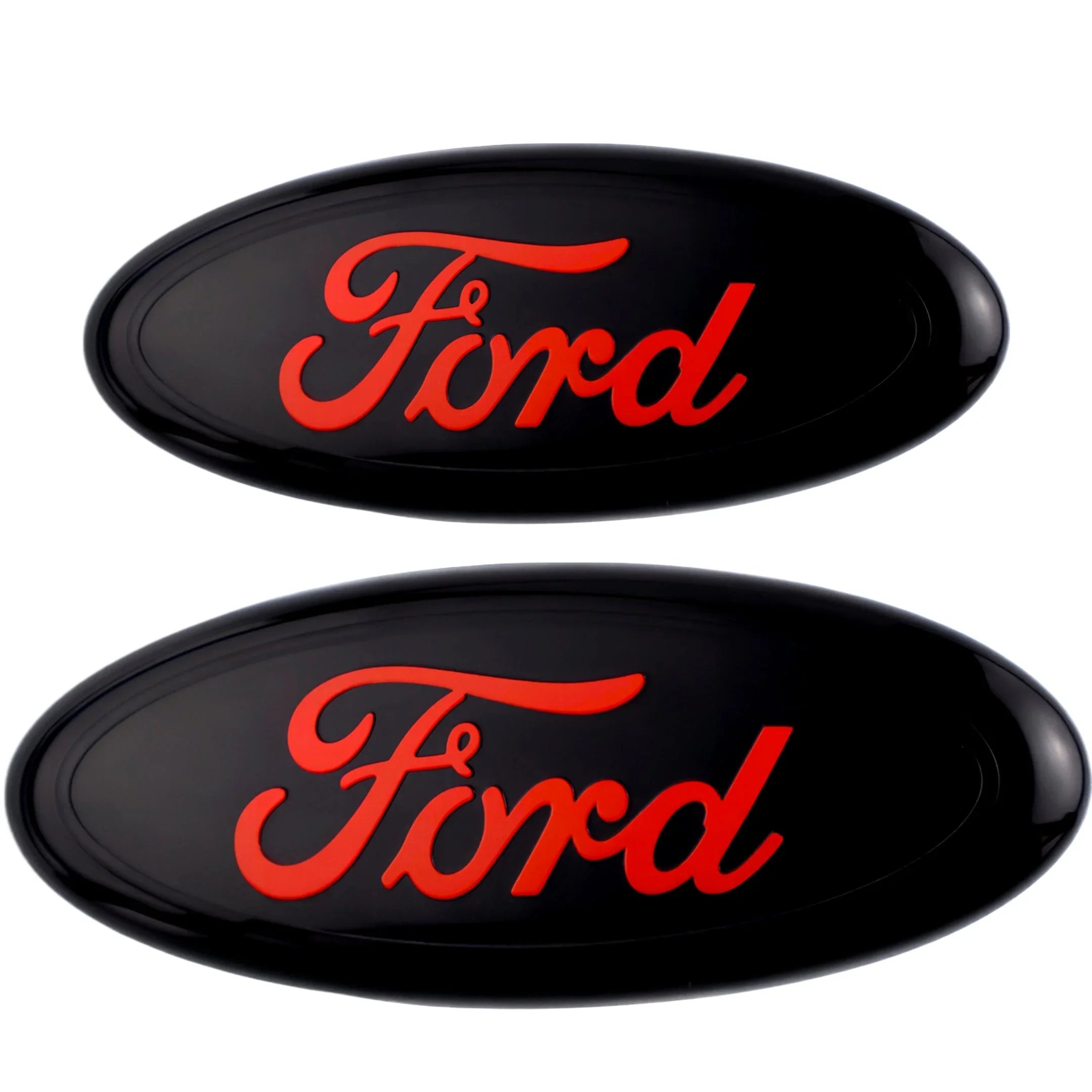 Ford Emblem Overlay | Schwarz Rot