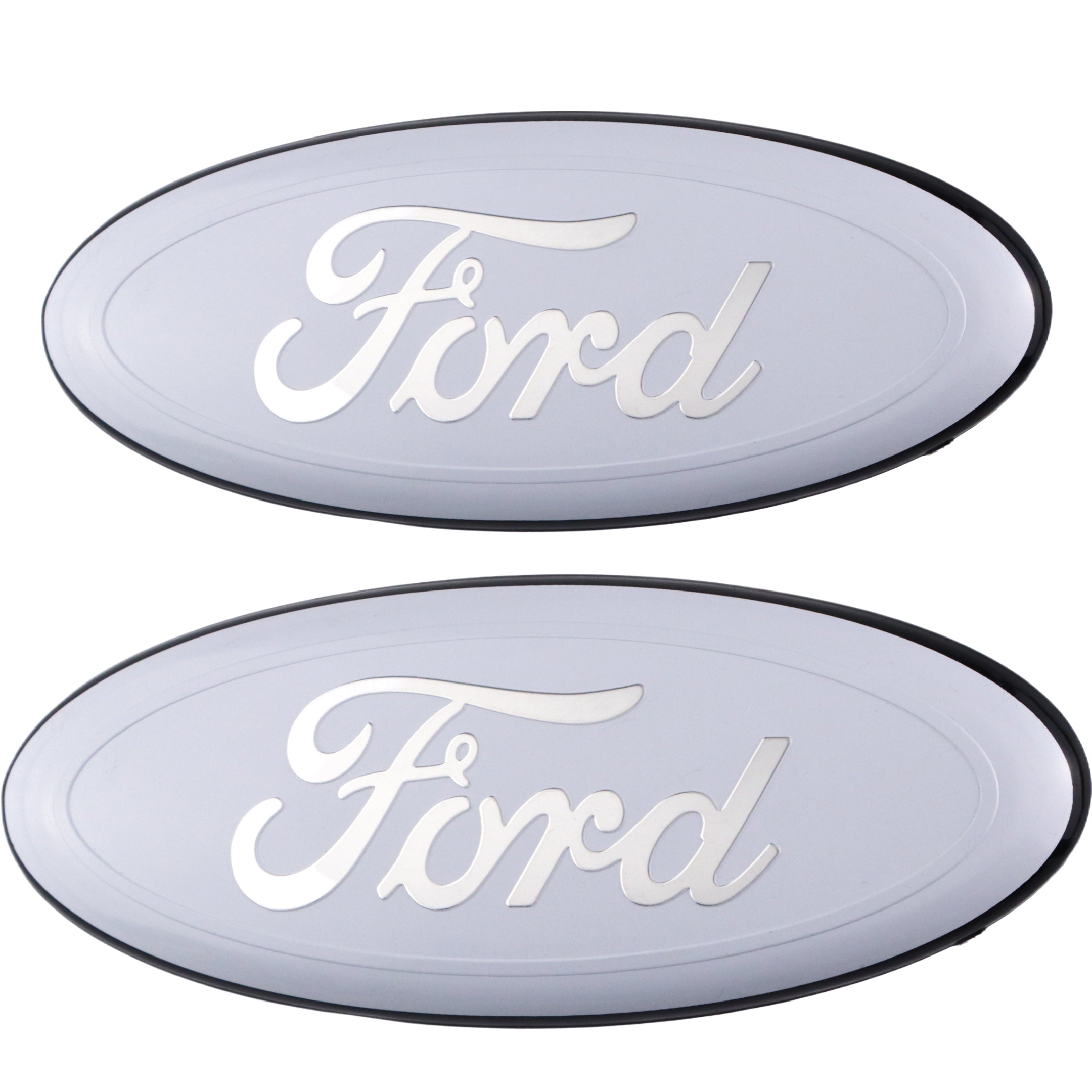 Ford Emblem Overlay | Chrome White