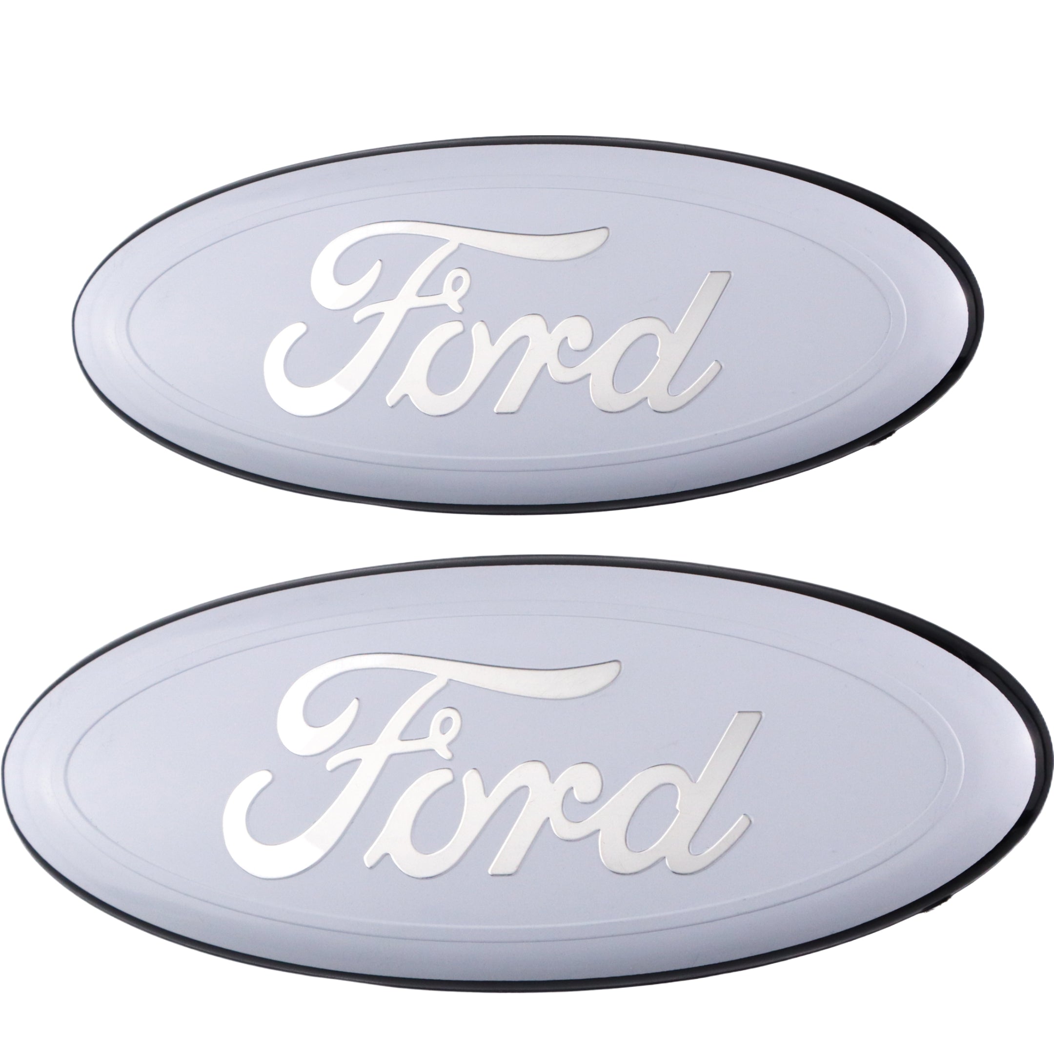 Ford Emblem Overlay | Chrome White