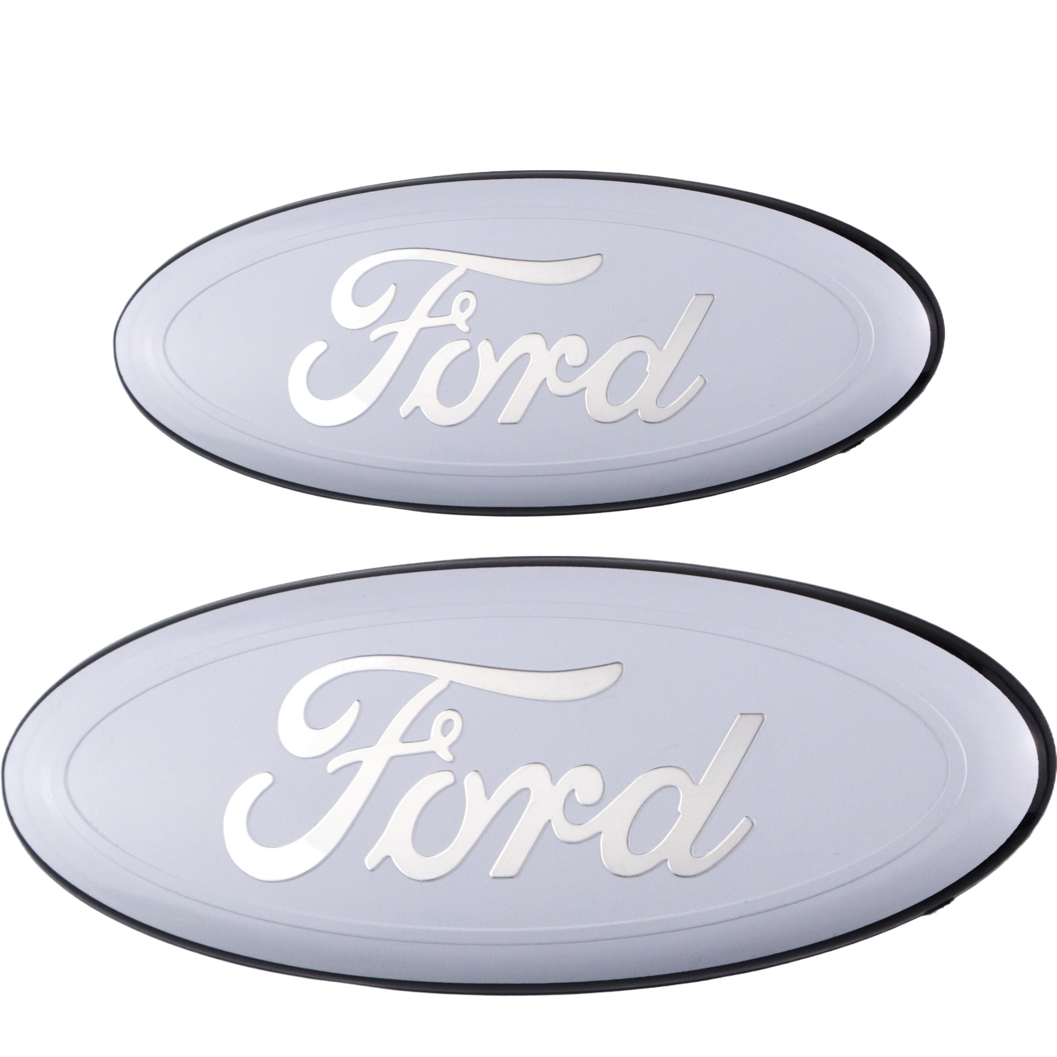 Ford Emblem Overlay | Chrome White