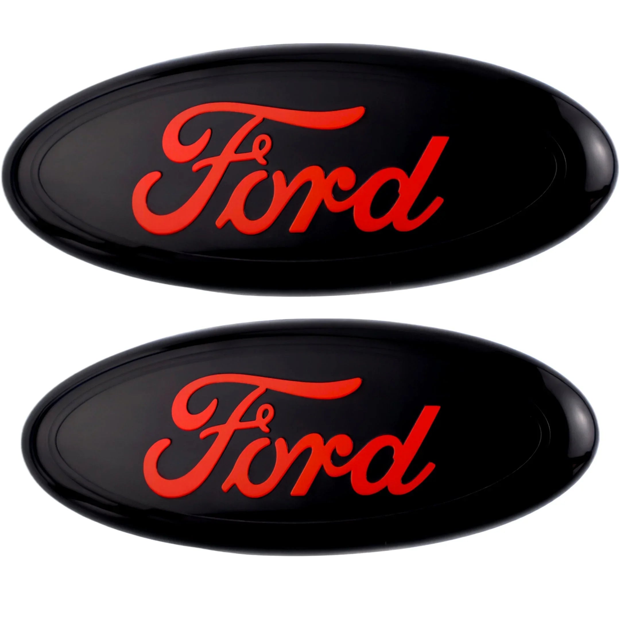 Ford Emblem Overlay | Schwarz Rot