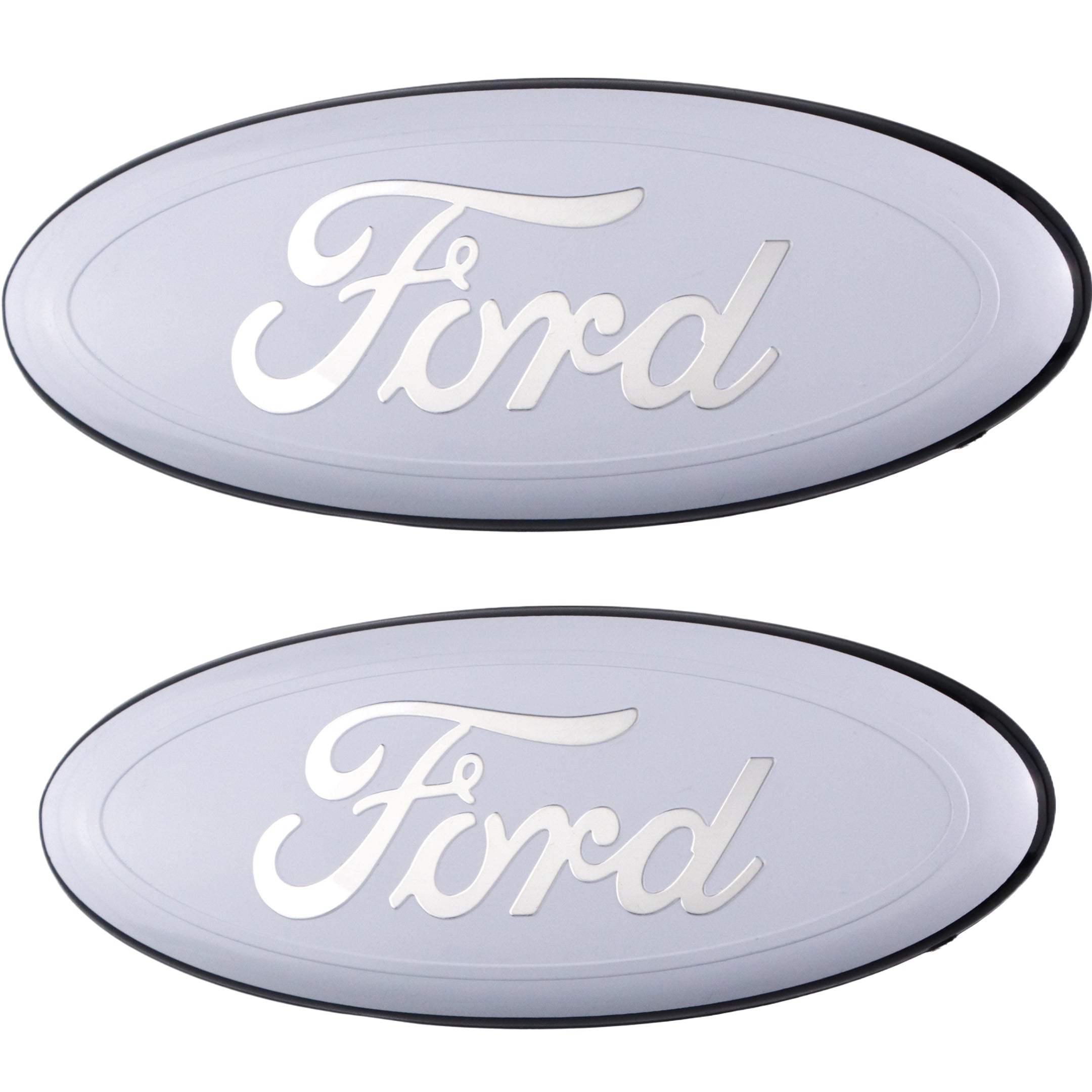 Ford Emblem Overlay | Chrome White