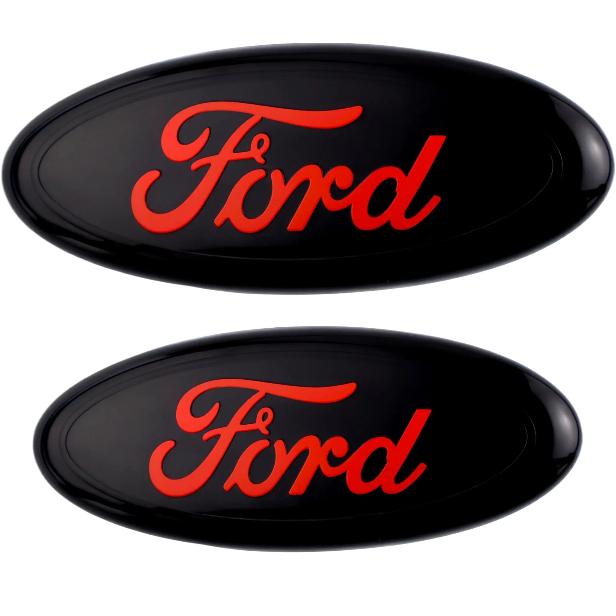 Ford Emblem Overlay | Schwarz Rot