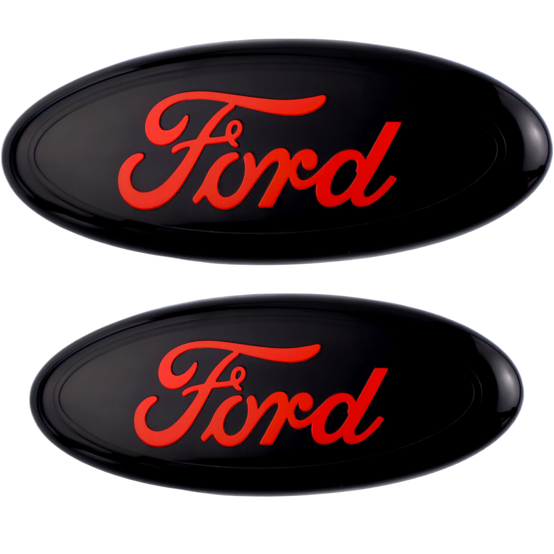 Ford Emblem Overlay | Black Red