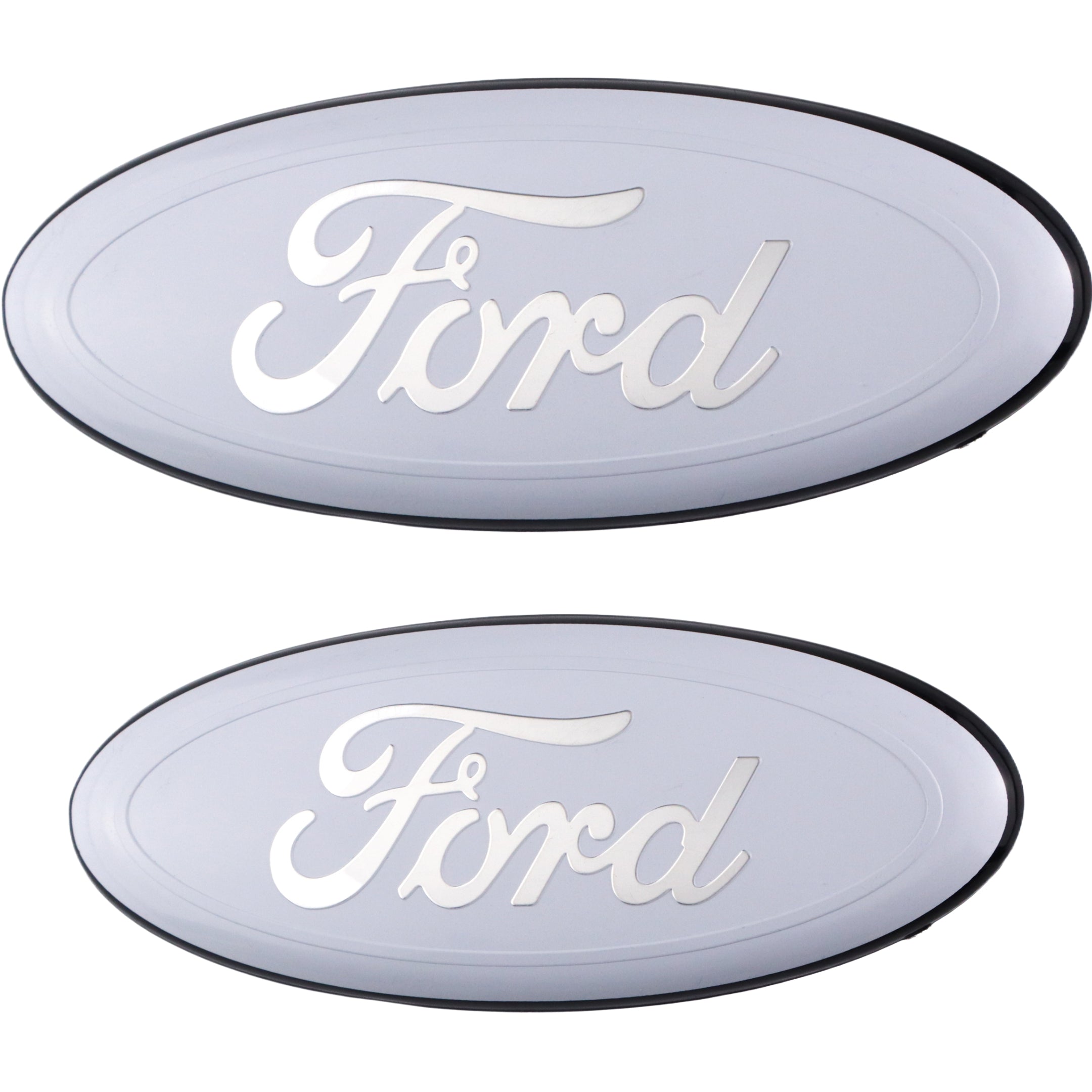 Ford Emblem Overlay | Chrome White