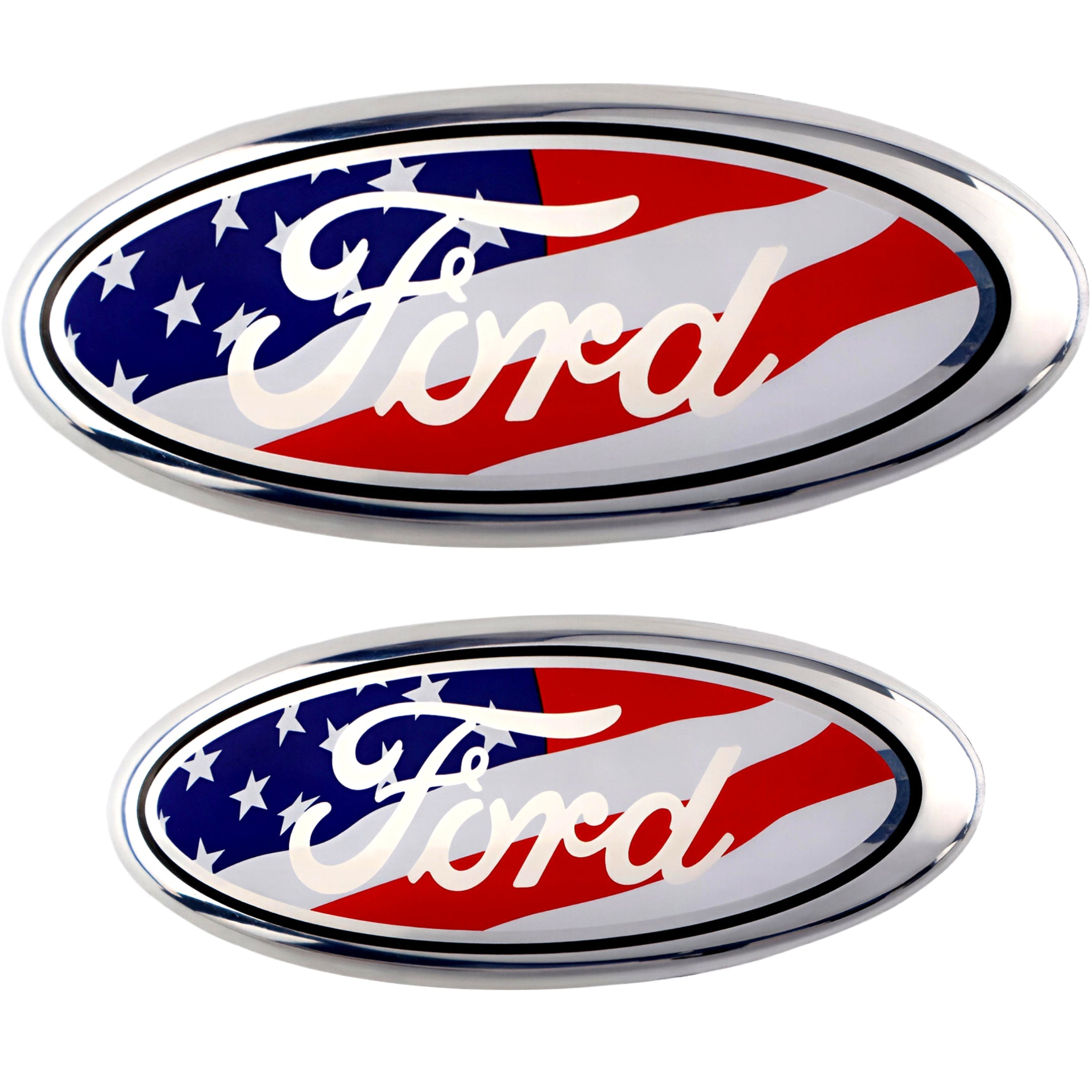 Ford Emblem Overlay | USA Flag