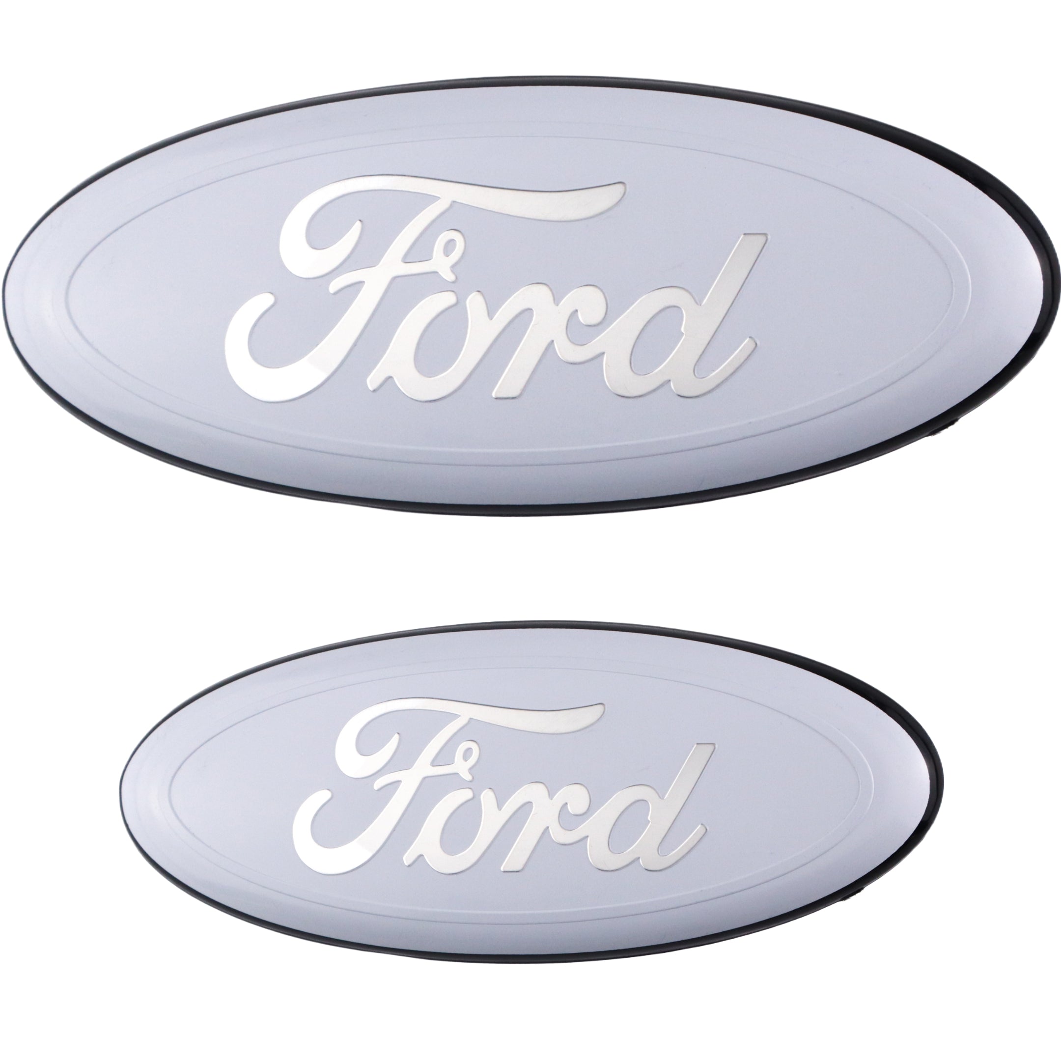 Ford Emblem Overlay | Chrome White