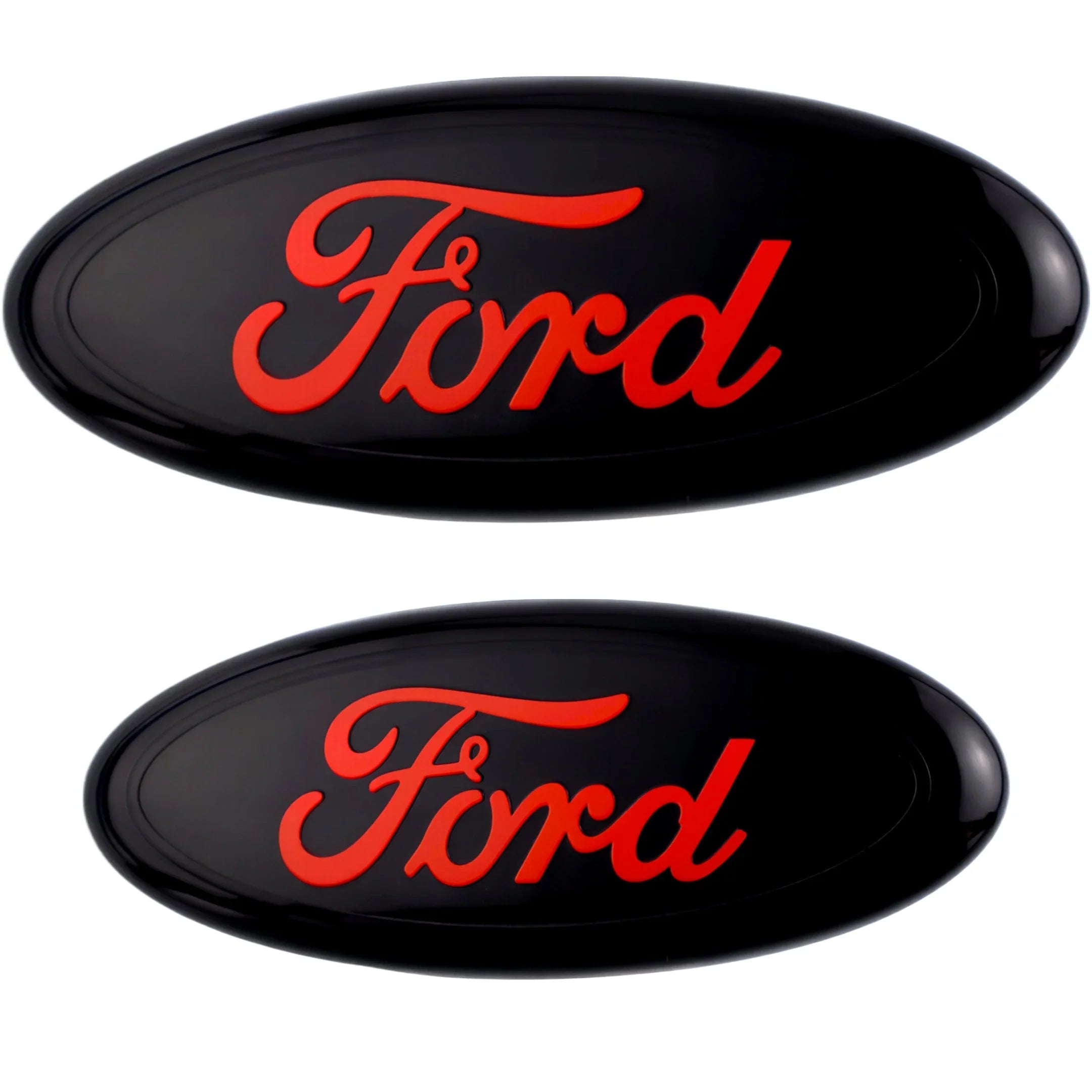 Ford Emblem Overlay | Schwarz Rot