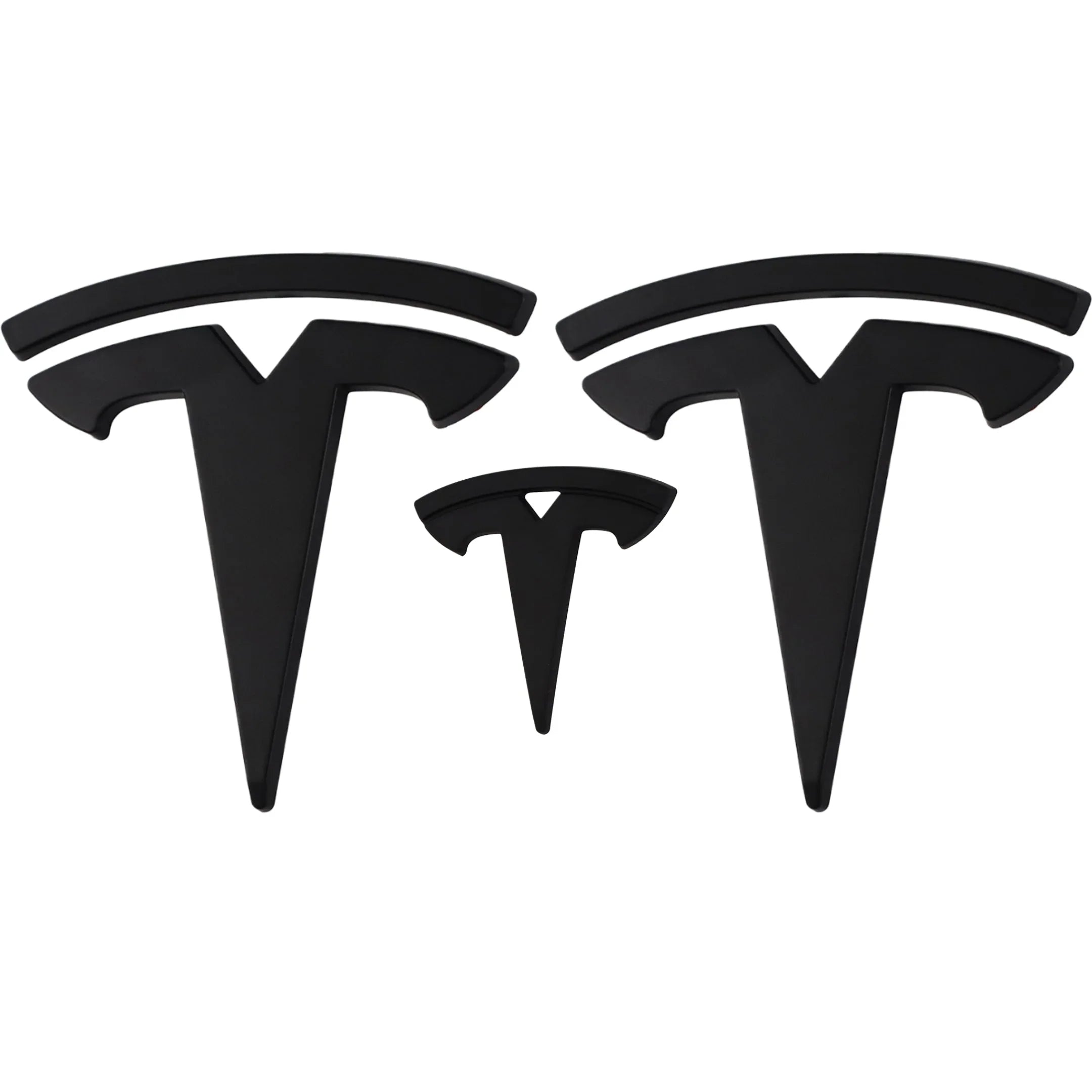 Tesla Emblem Overlay | Matte Black