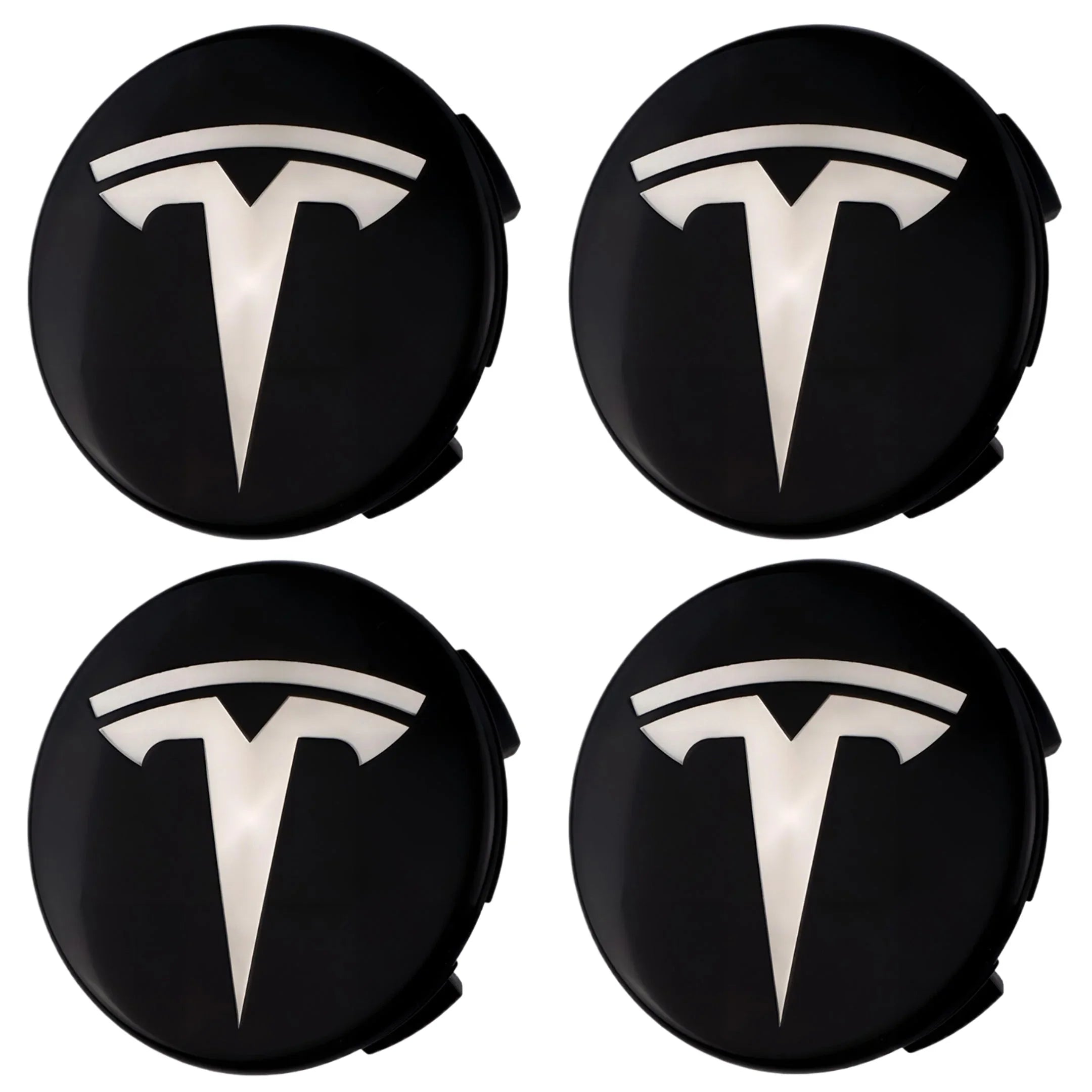 Tesla Hub Caps | Black Chrome