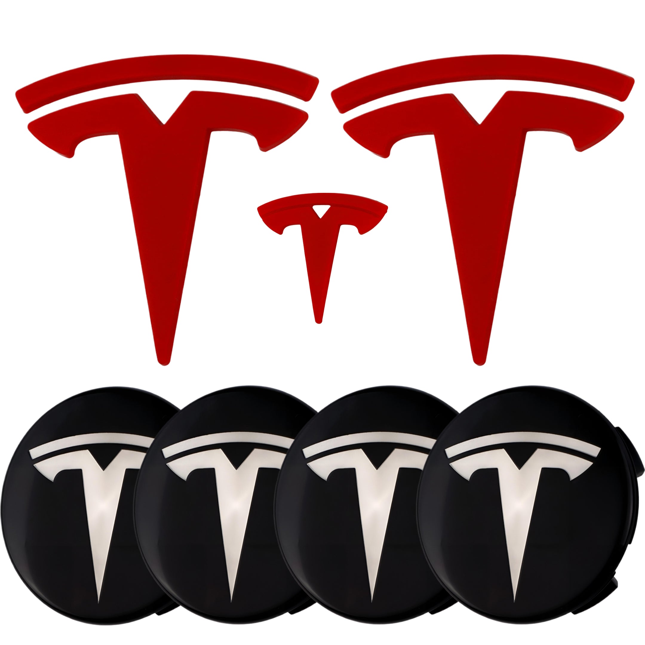Tesla Emblem Overlay | Classic Red