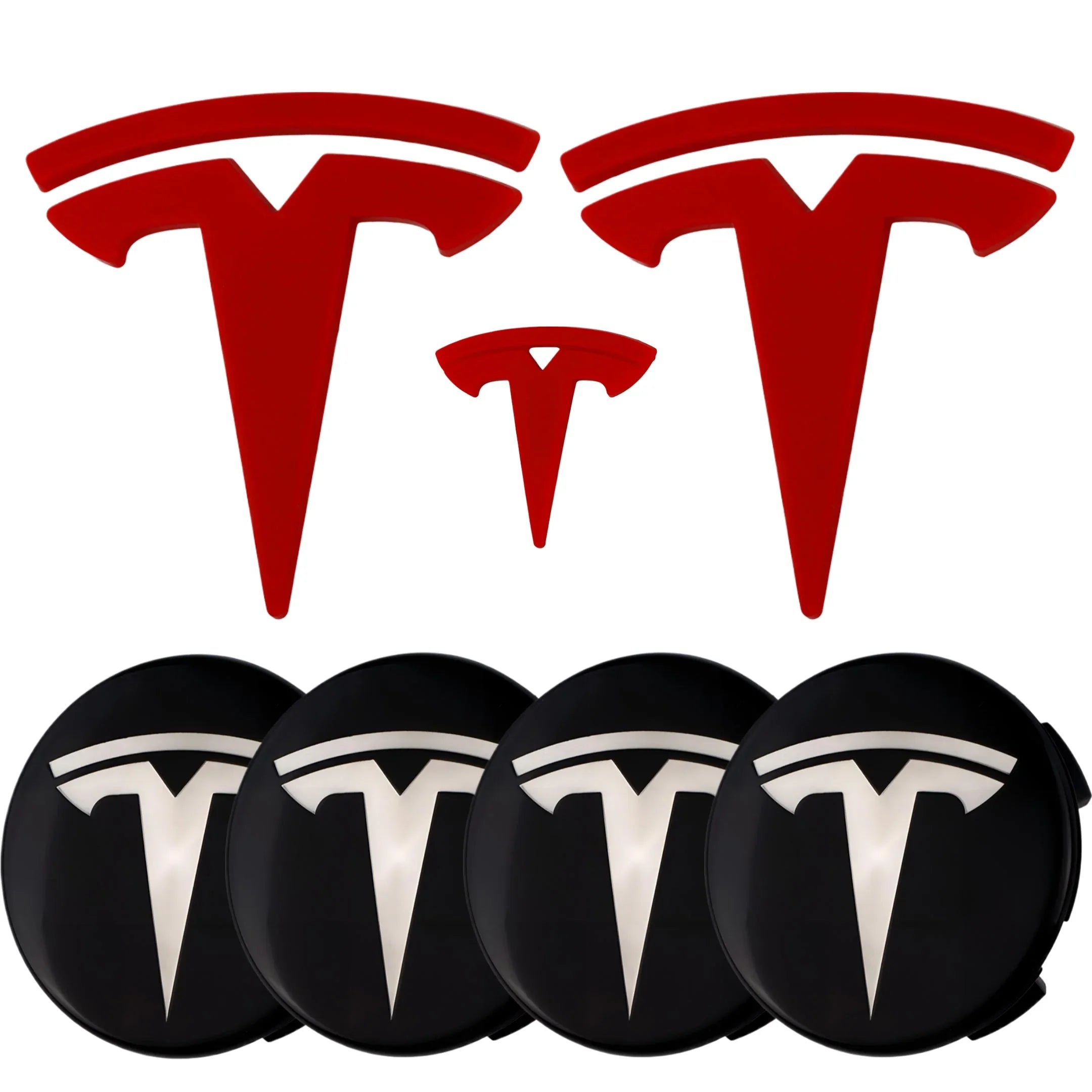 Tesla Emblem Overlay | Klassisches Rot
