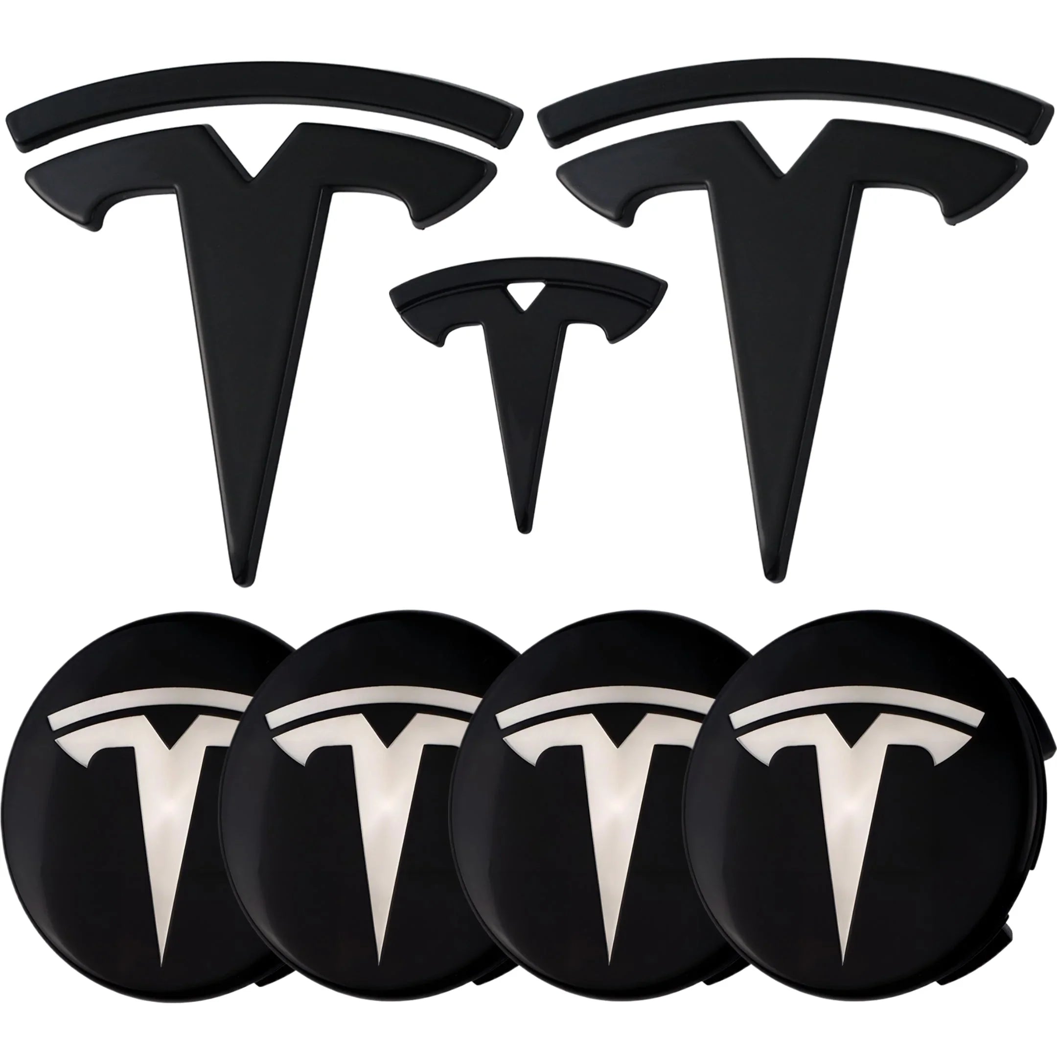 Tesla Emblem Overlay | Gloss Black