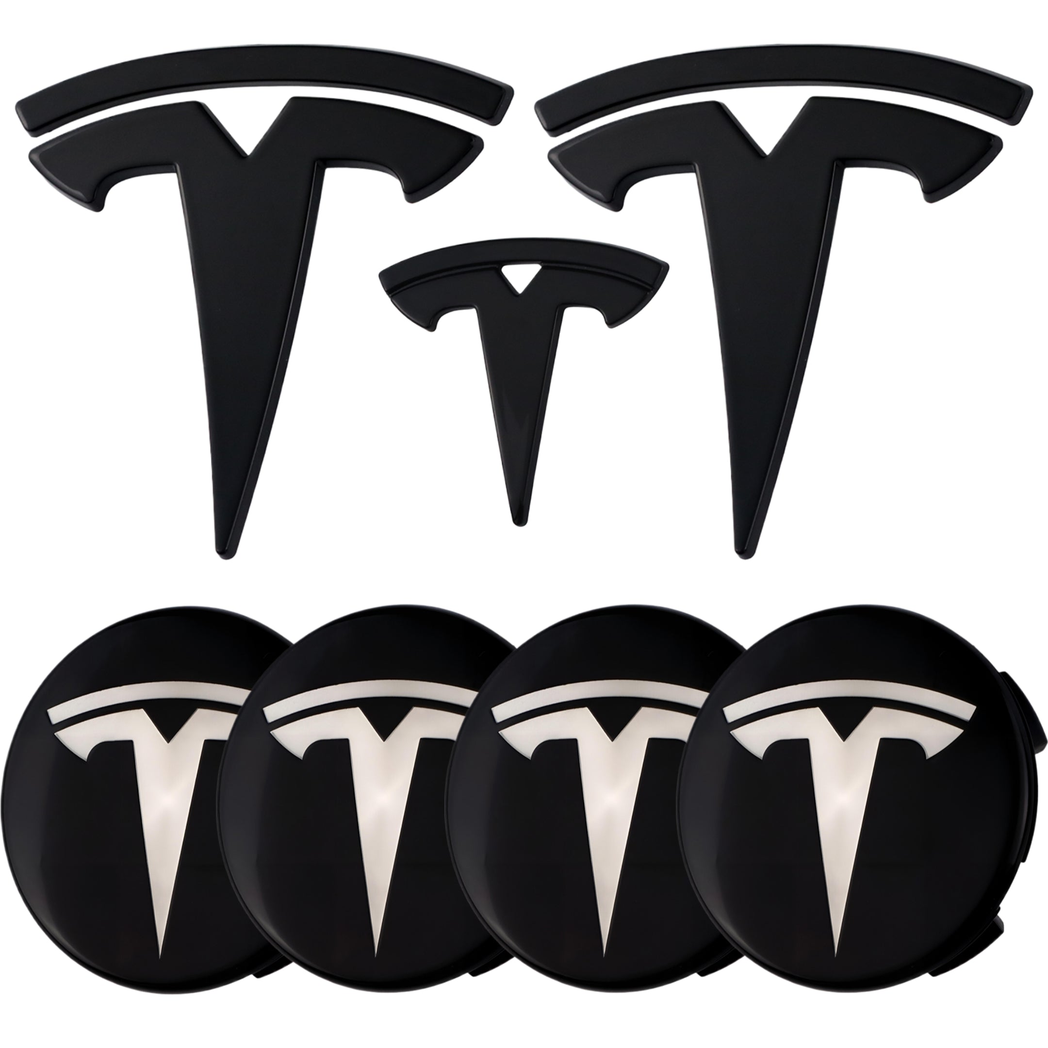 Tesla Emblem Overlay | Gloss Black