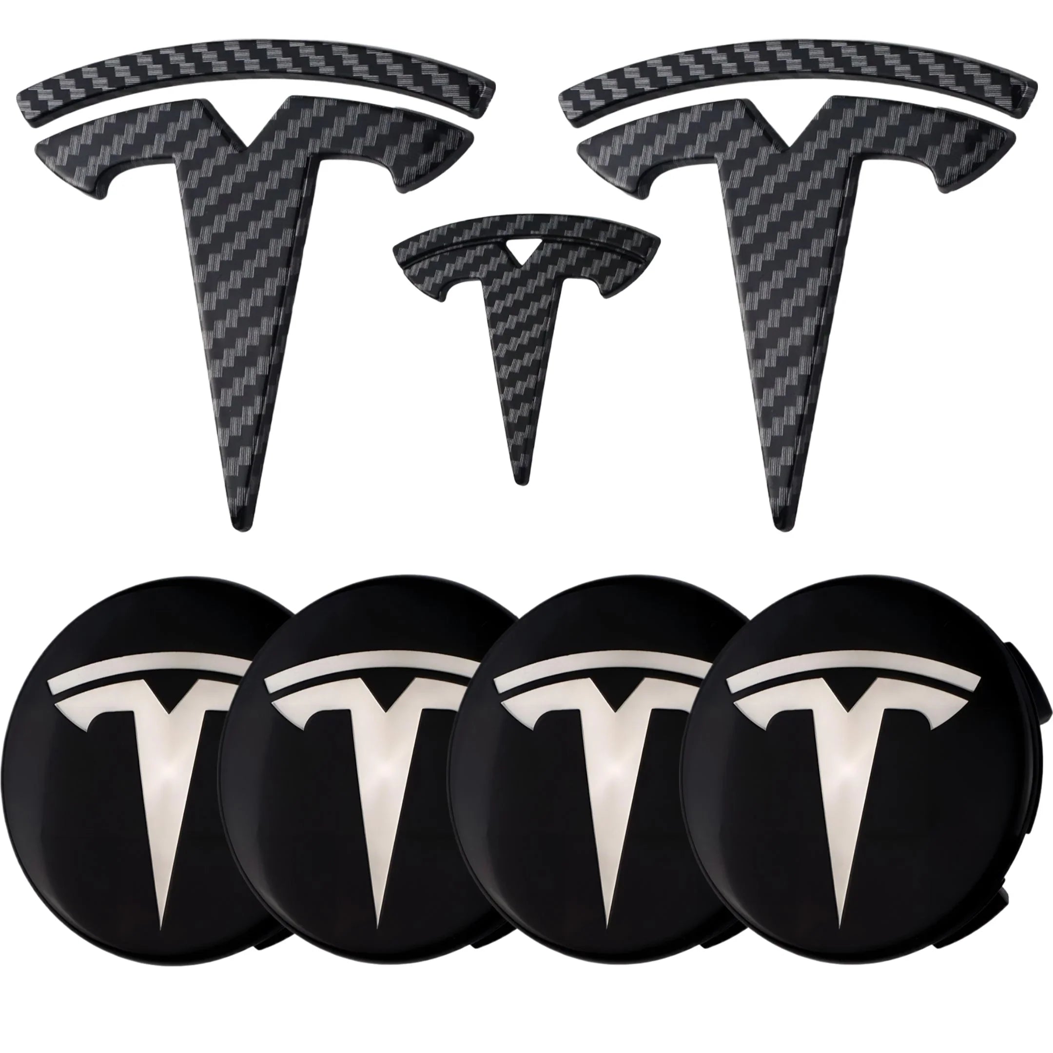 Tesla Emblem Overlay | Carbon Fiber