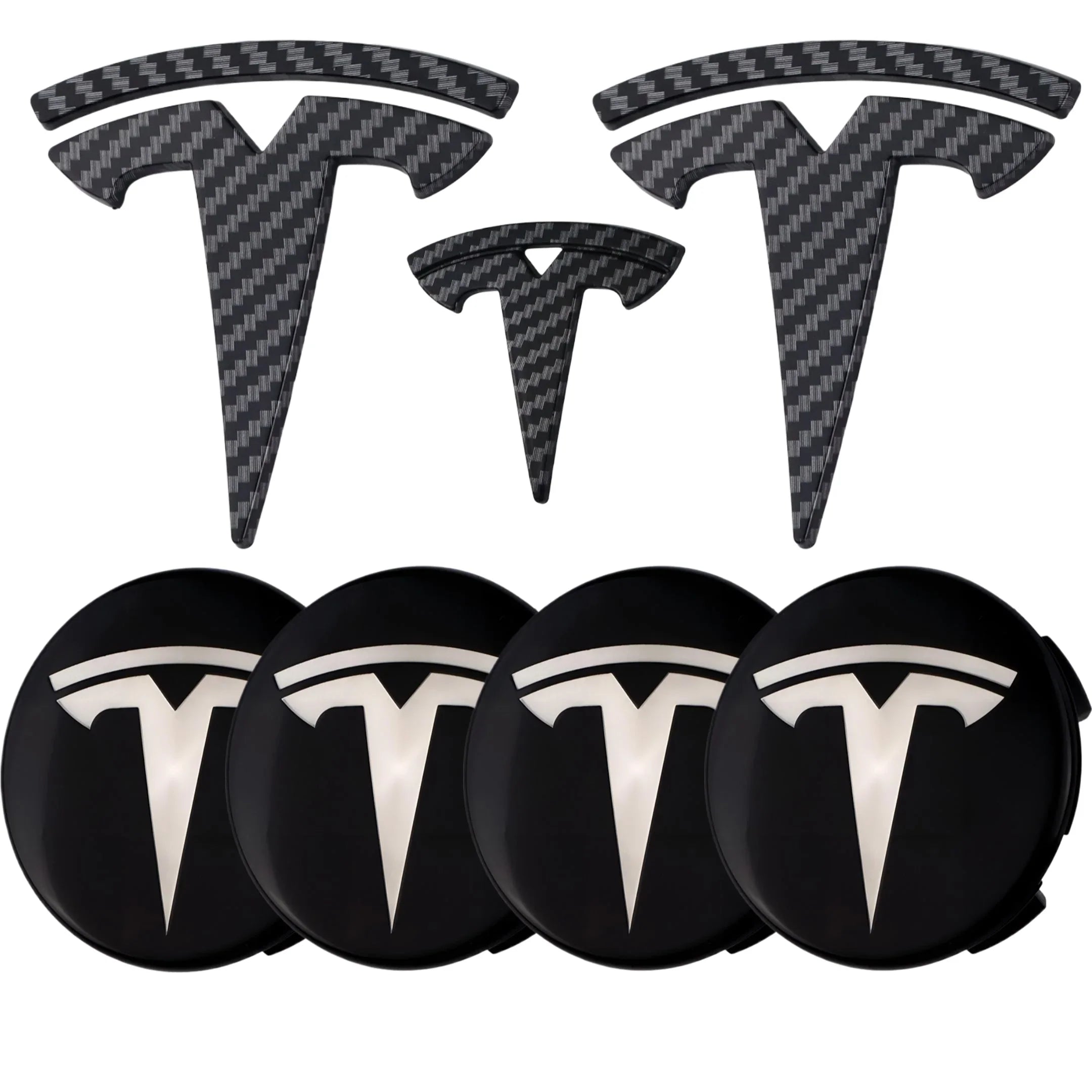 Tesla Emblem Overlay | Carbon Fiber