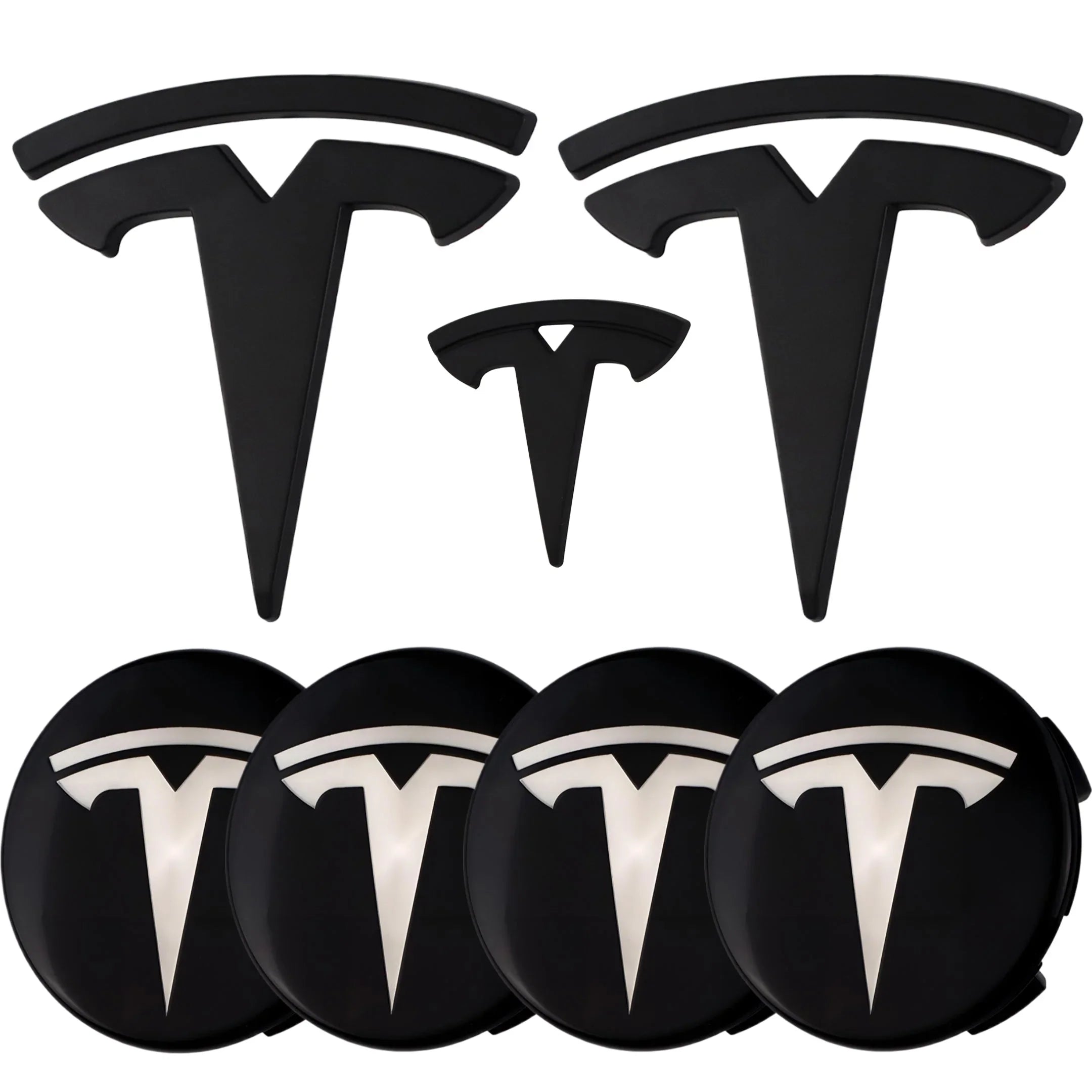 Tesla Emblem Overlay | Matte Black