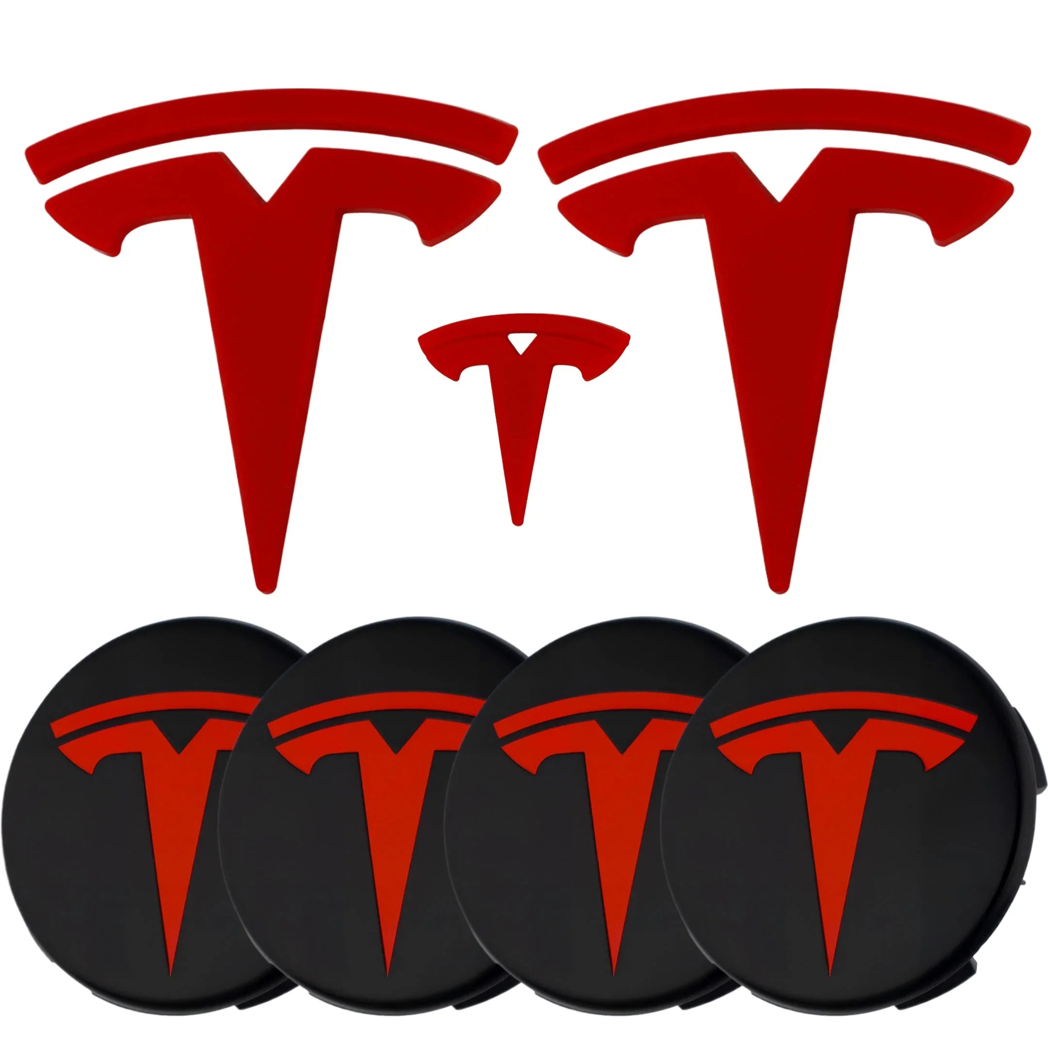 Tesla Emblem Overlay | Klassisches Rot