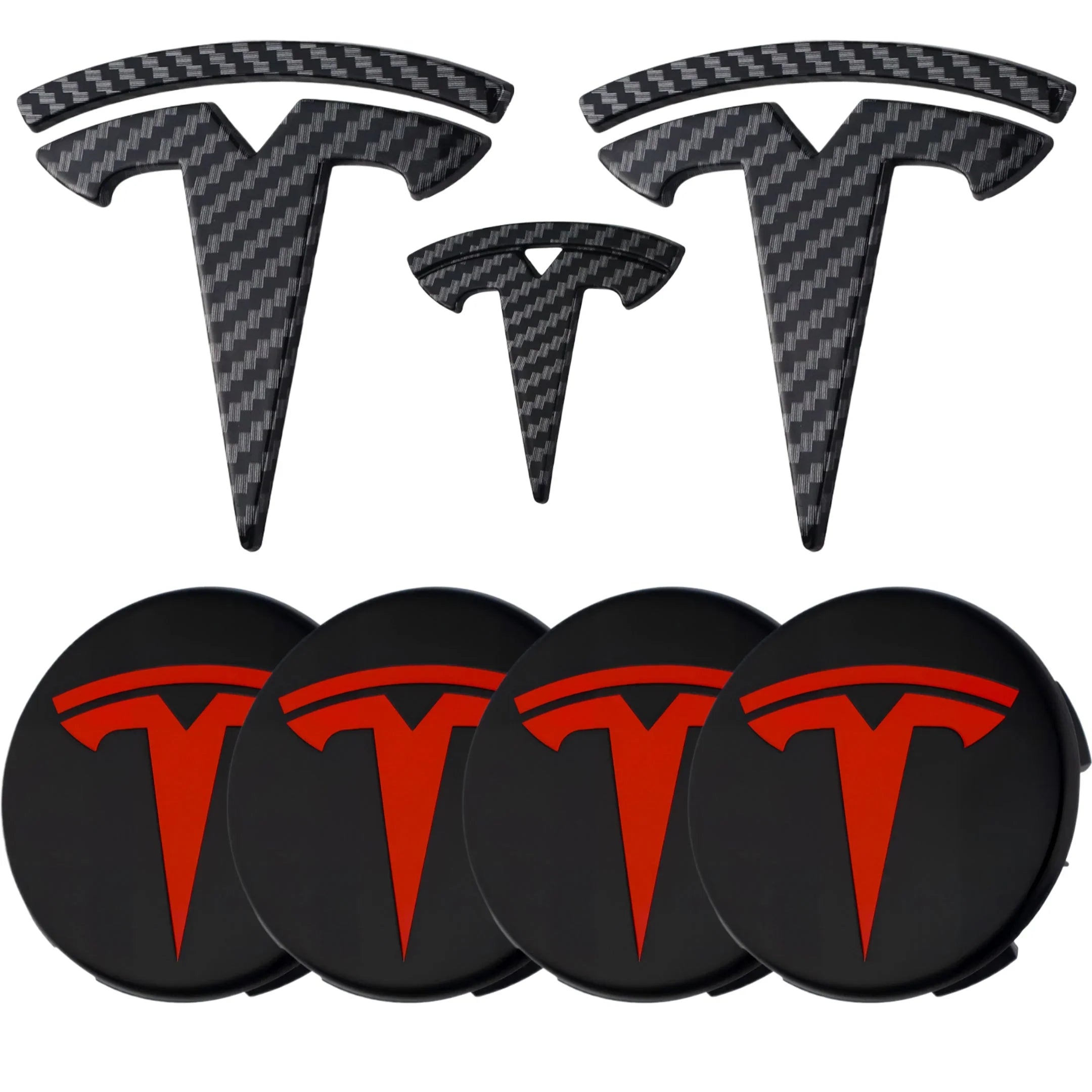 Tesla Emblem Overlay | Carbon Fiber