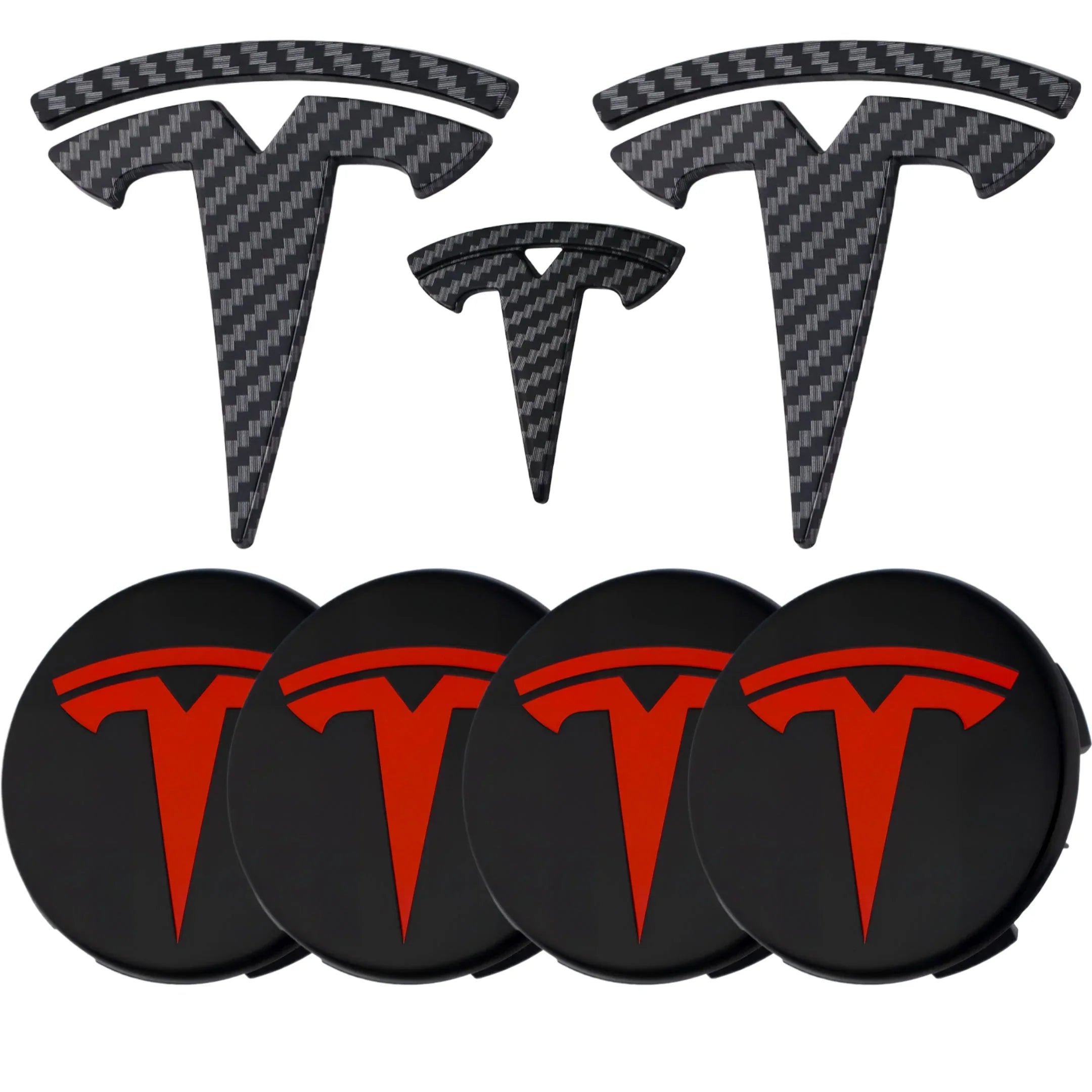 Tesla Emblem Overlay | Carbon Fiber