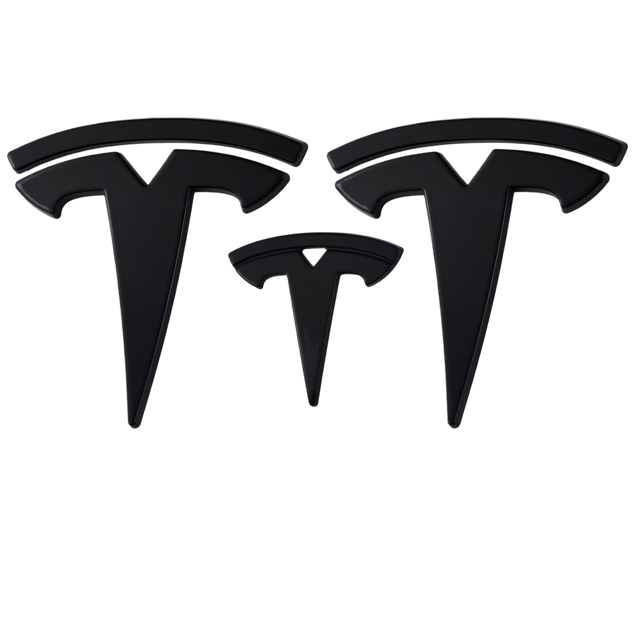 Tesla Emblem Overlay | Gloss Black