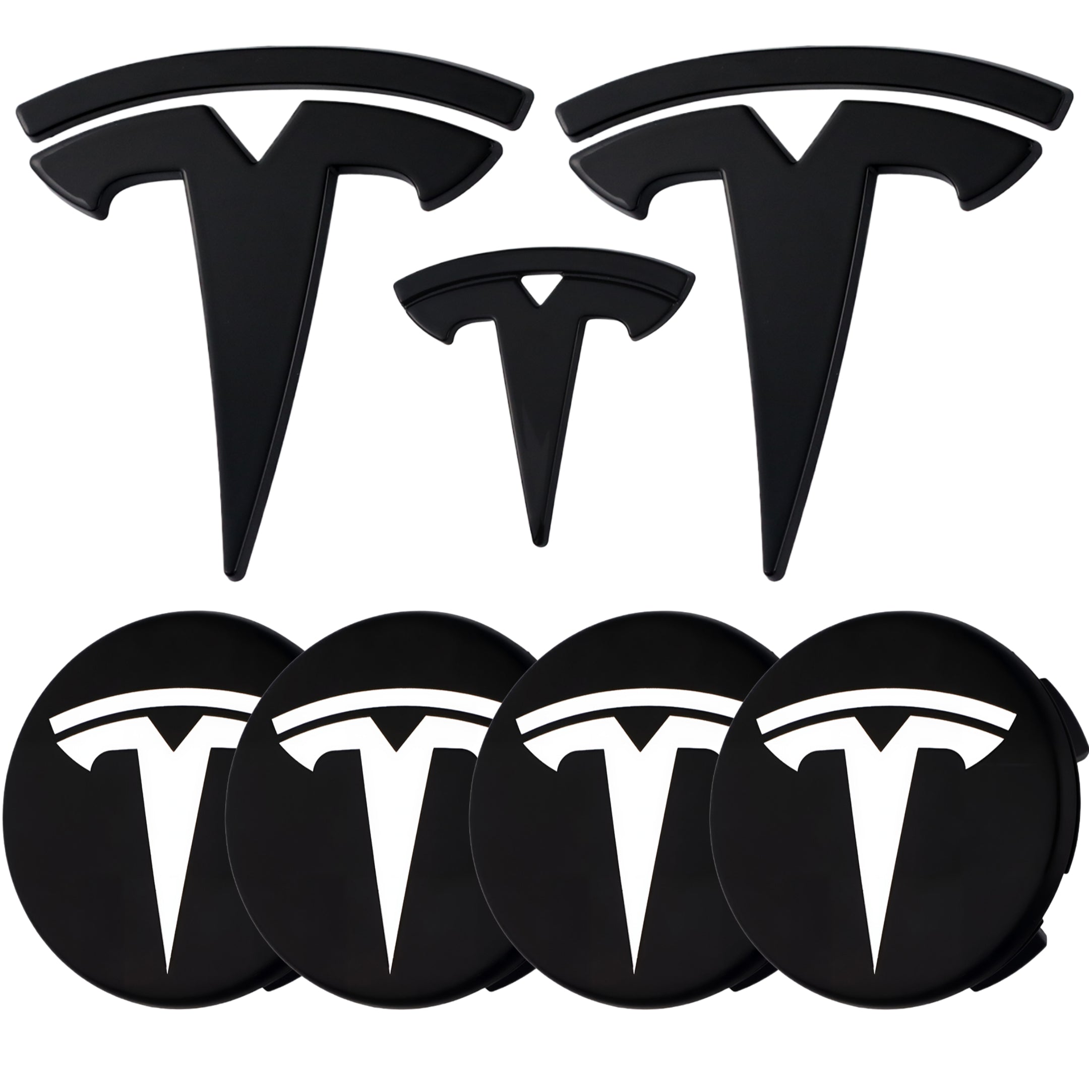 Tesla Emblem Overlay | Gloss Black
