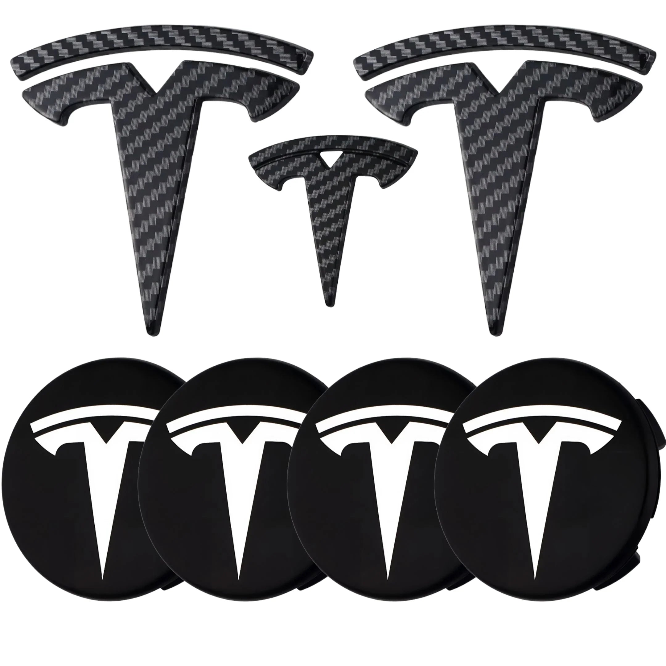 Tesla Emblem Overlay | Carbon Fiber