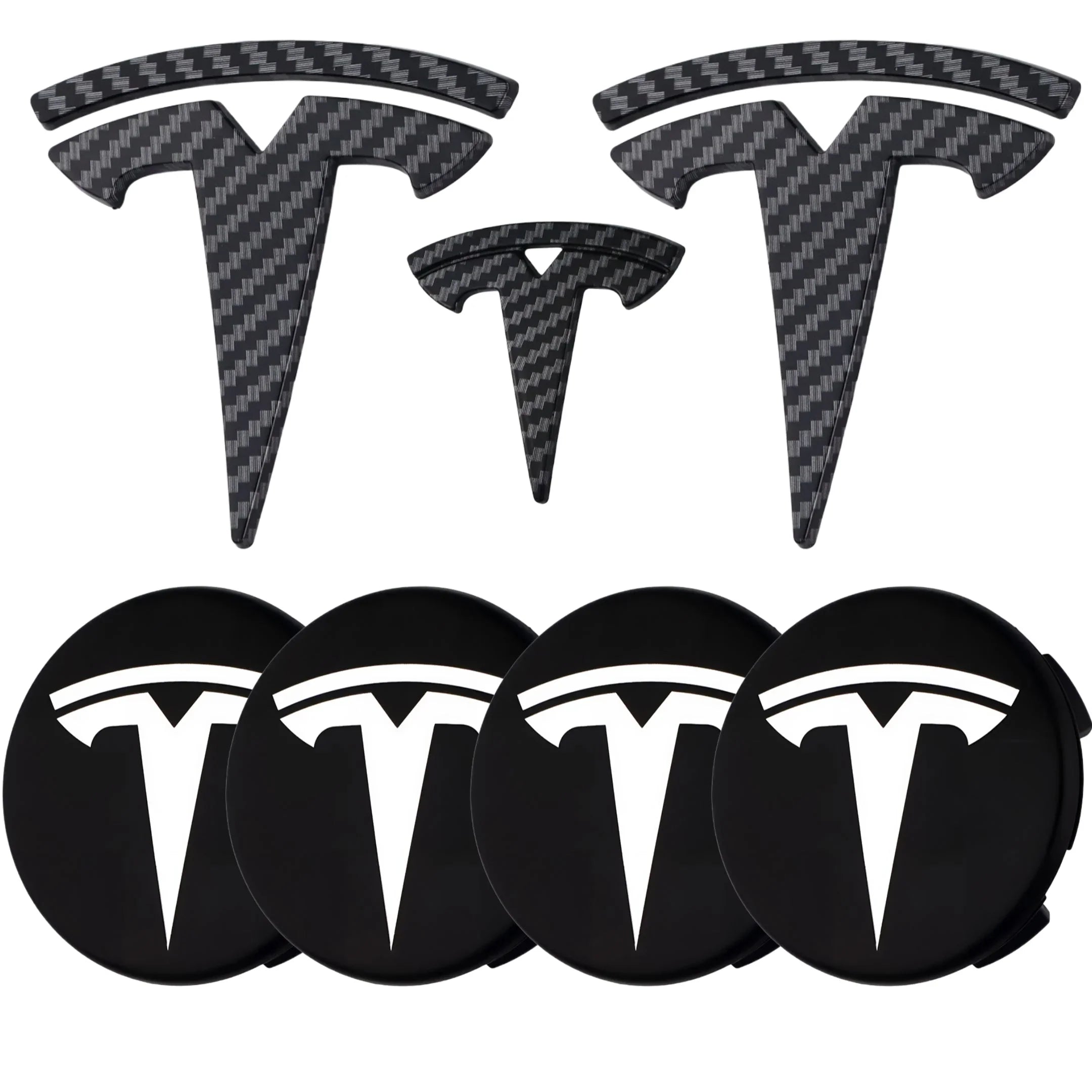Tesla Emblem Overlay | Carbon Fiber