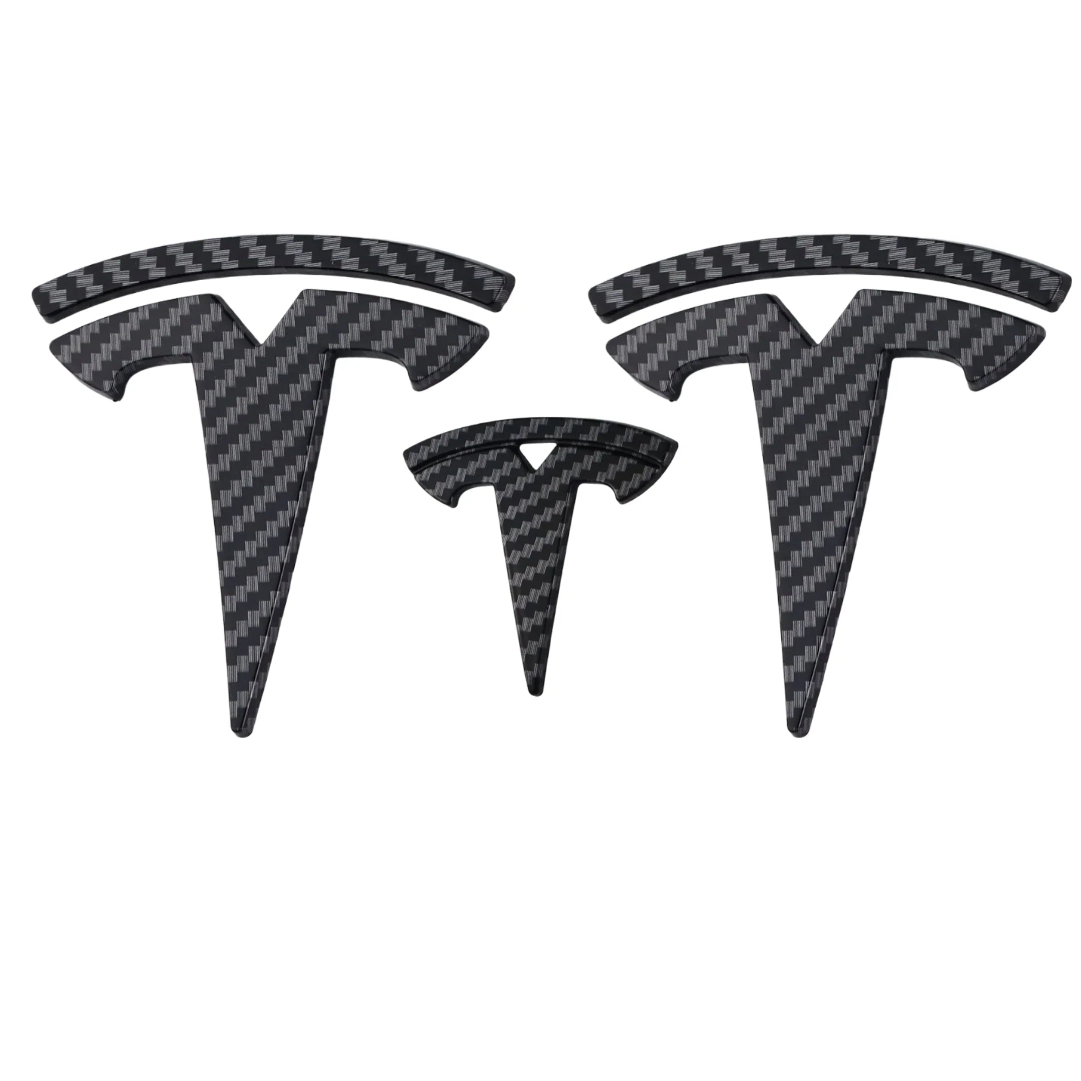 Tesla Emblem Overlay | Carbon Fiber