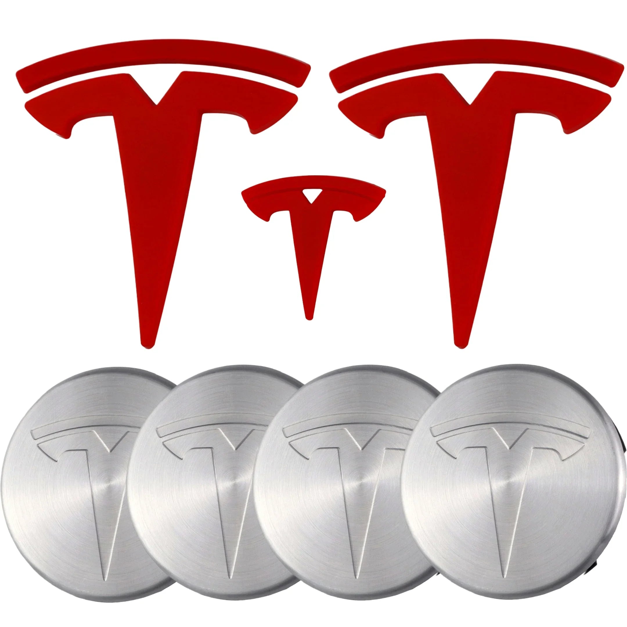 Tesla Emblem Overlay | Klassisches Rot