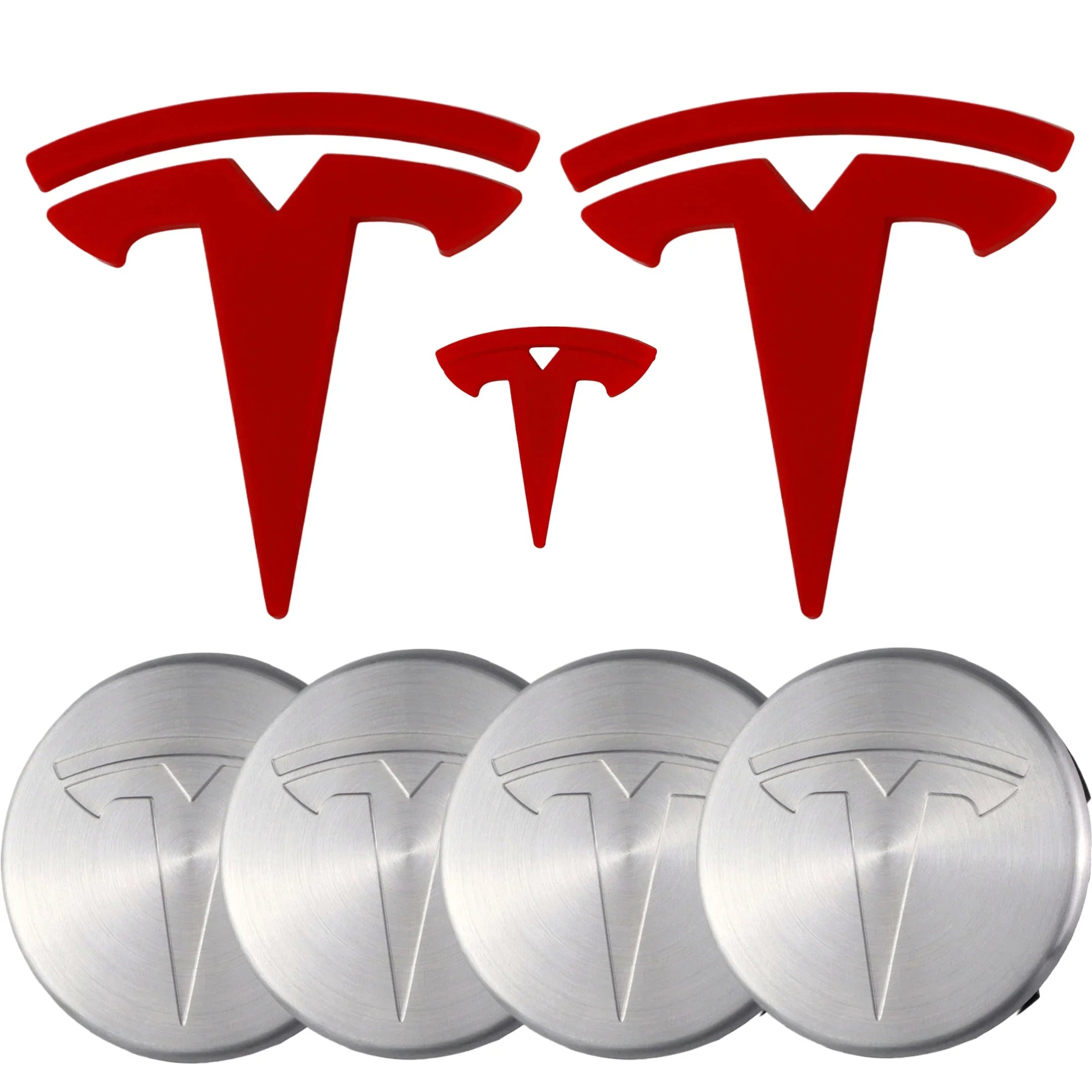 Tesla Emblem Overlay | Klassisches Rot