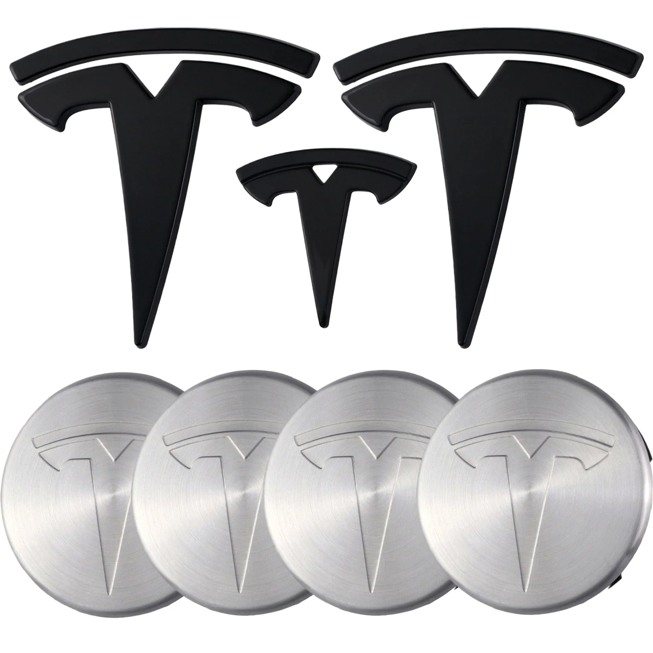 Tesla Emblem Overlay | Gloss Black