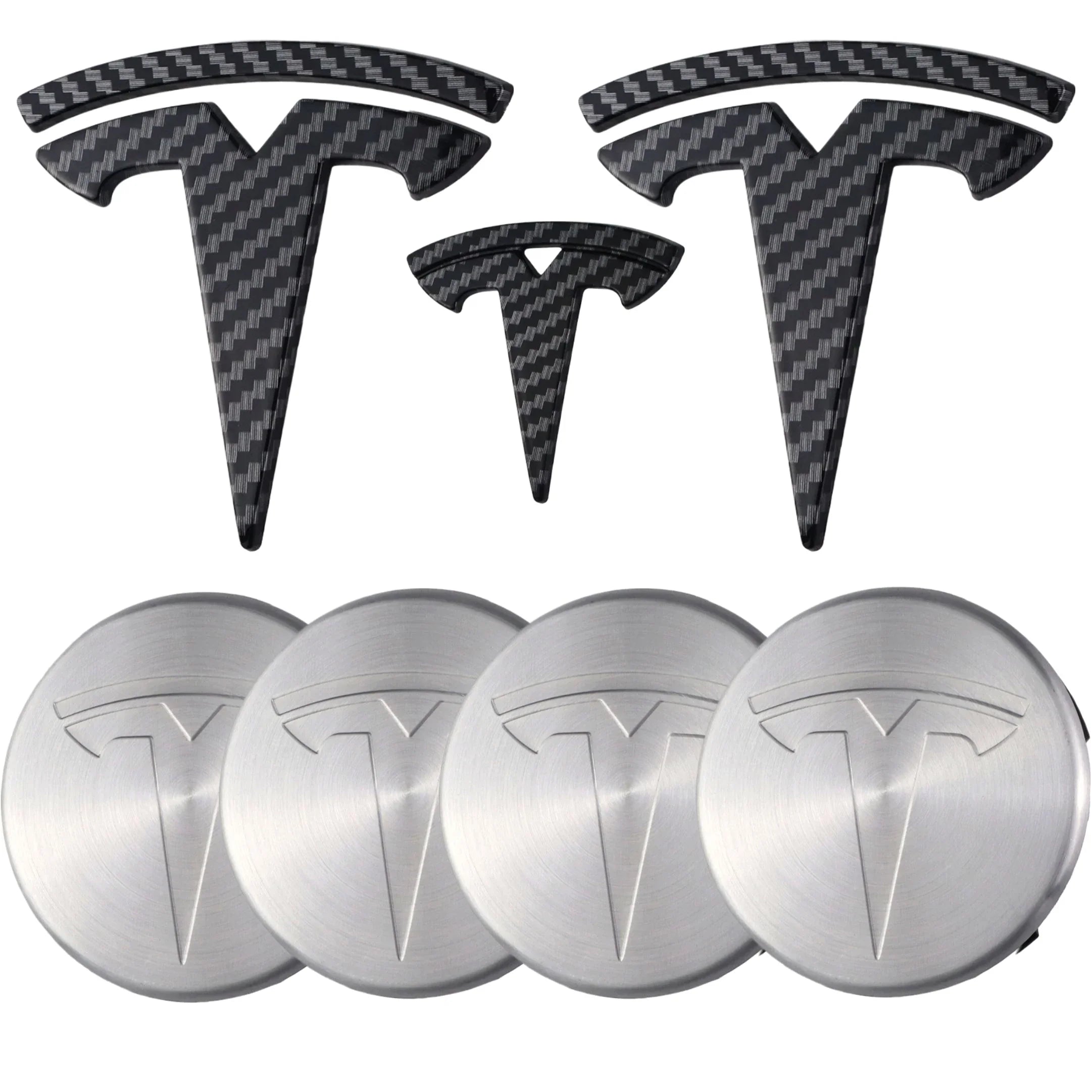 Tesla Emblem Overlay | Carbon Fiber