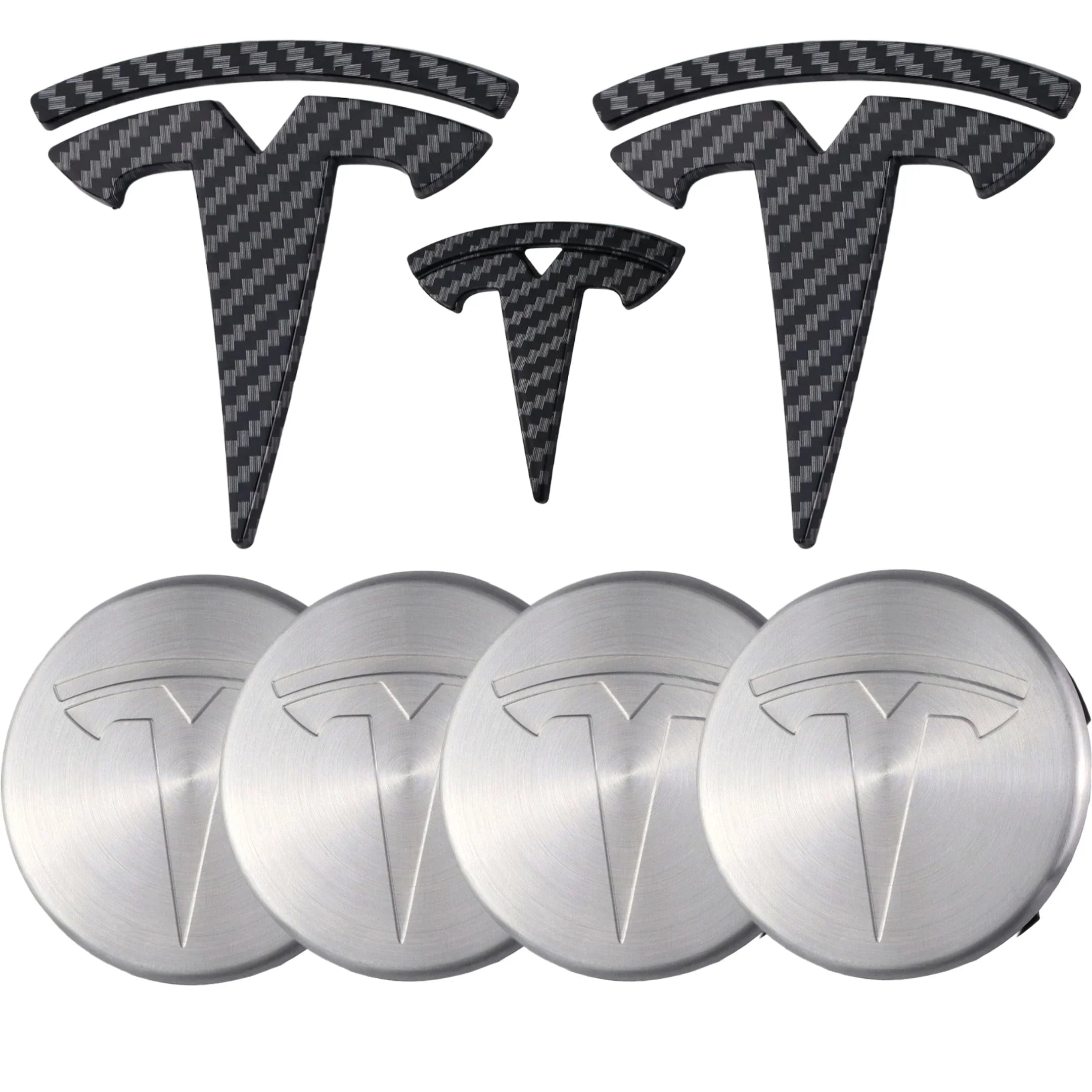 Tesla Emblem Overlay | Carbon Fiber