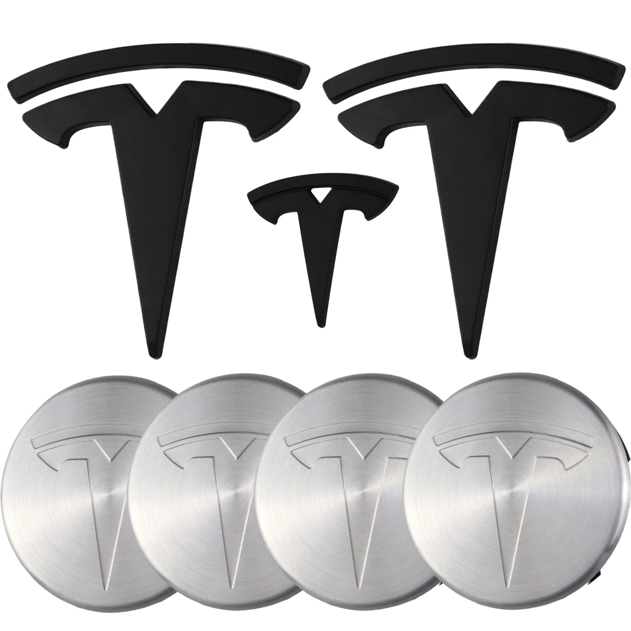 Tesla Emblem Overlay | Matte Black
