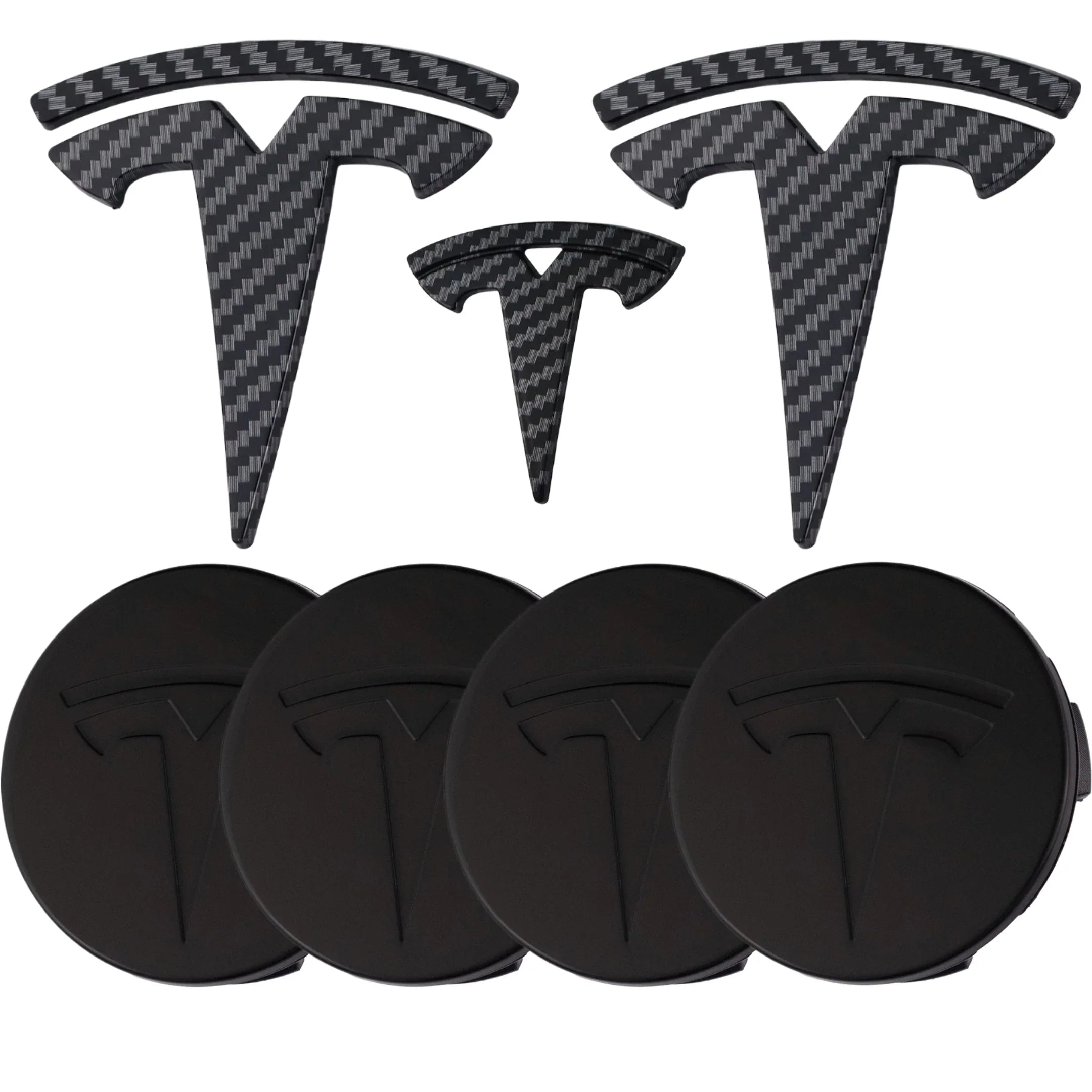 Tesla Emblem Overlay | Carbon Fiber