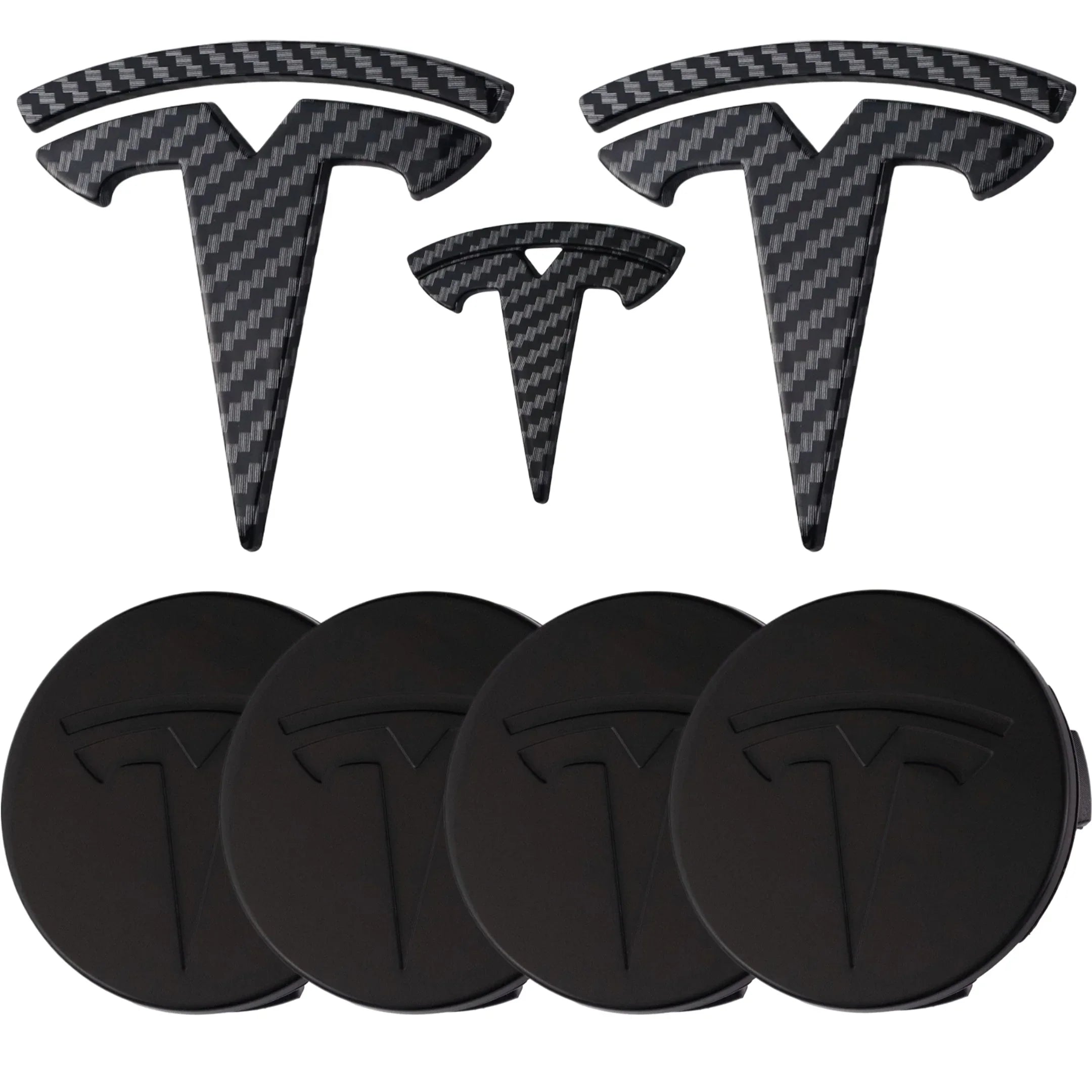 Tesla Emblem Overlay | Carbon Fiber