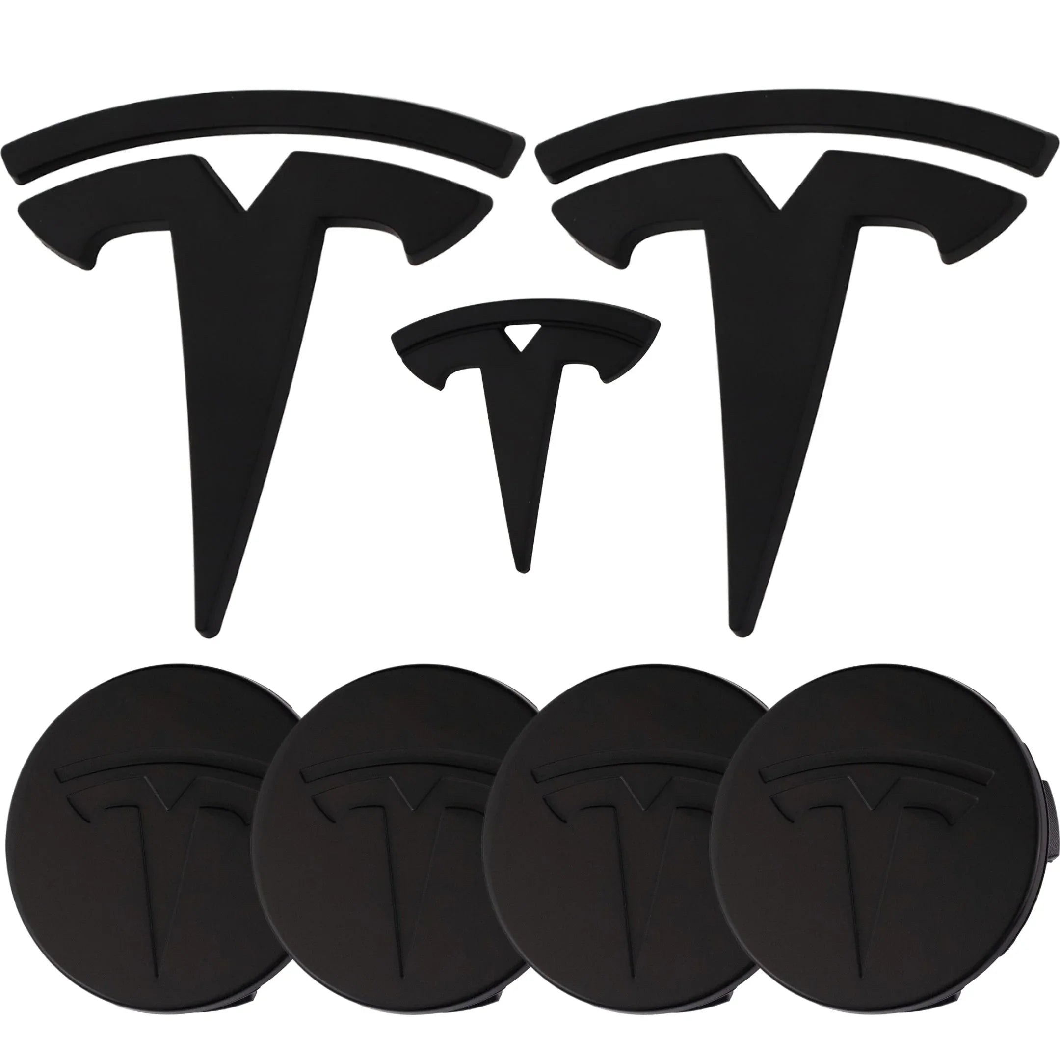 Tesla Emblem Overlay | Matte Black