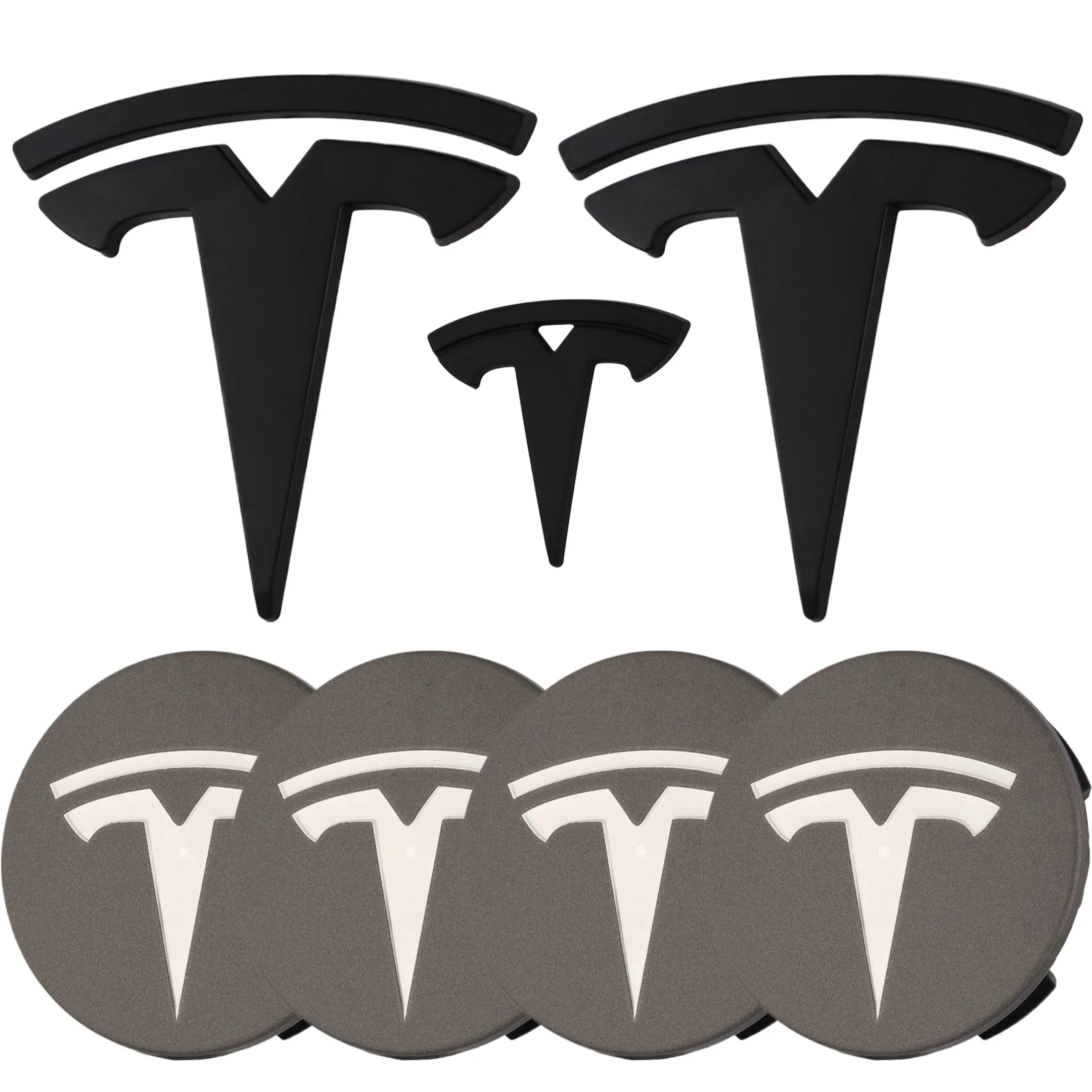 Tesla Emblem Overlay | Matte Black