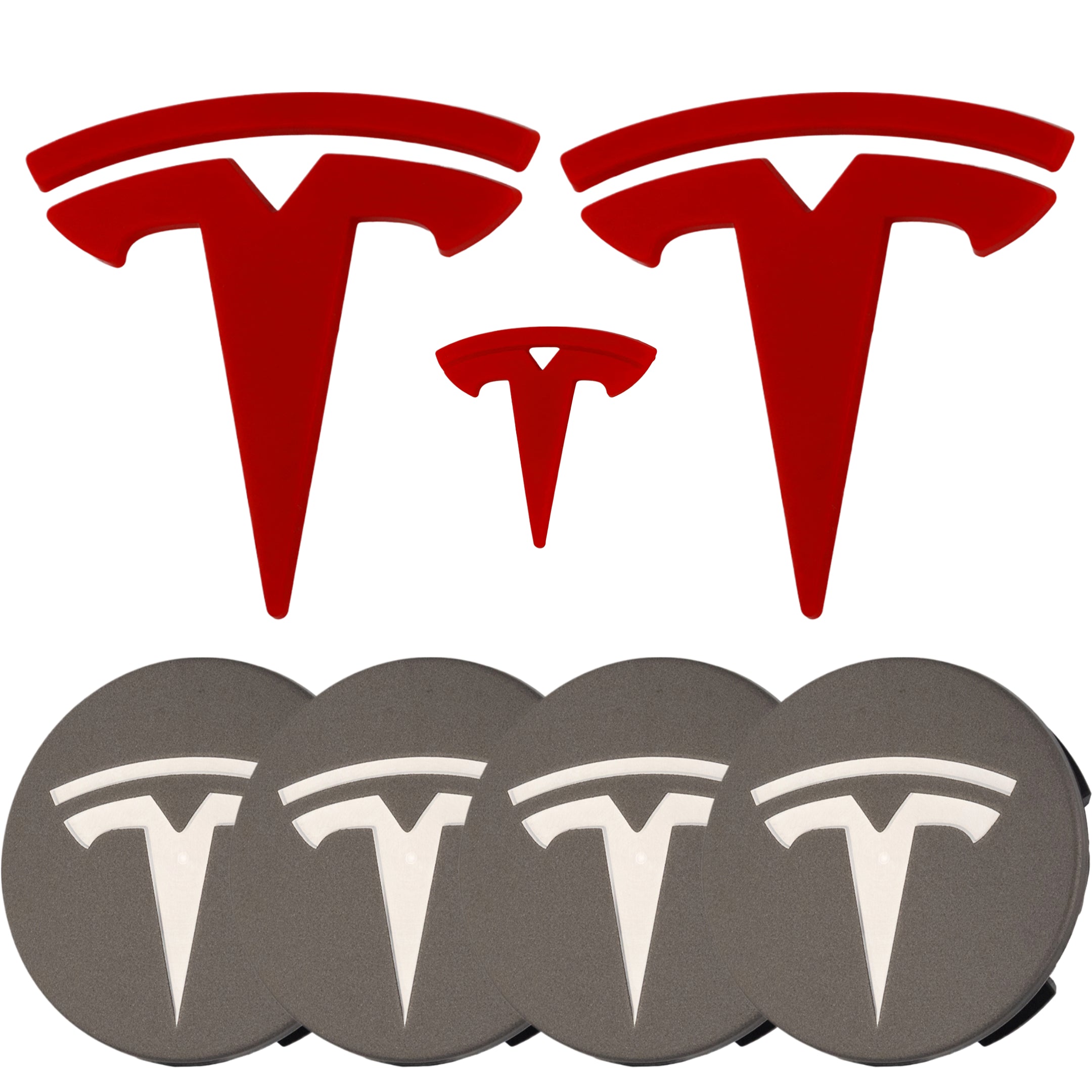 Tesla Emblem Overlay | Classic Red