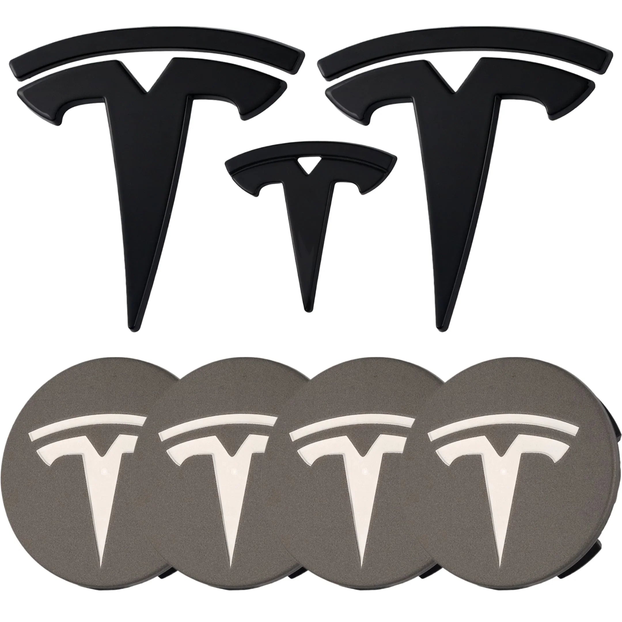 Tesla Emblem Overlay | Gloss Black