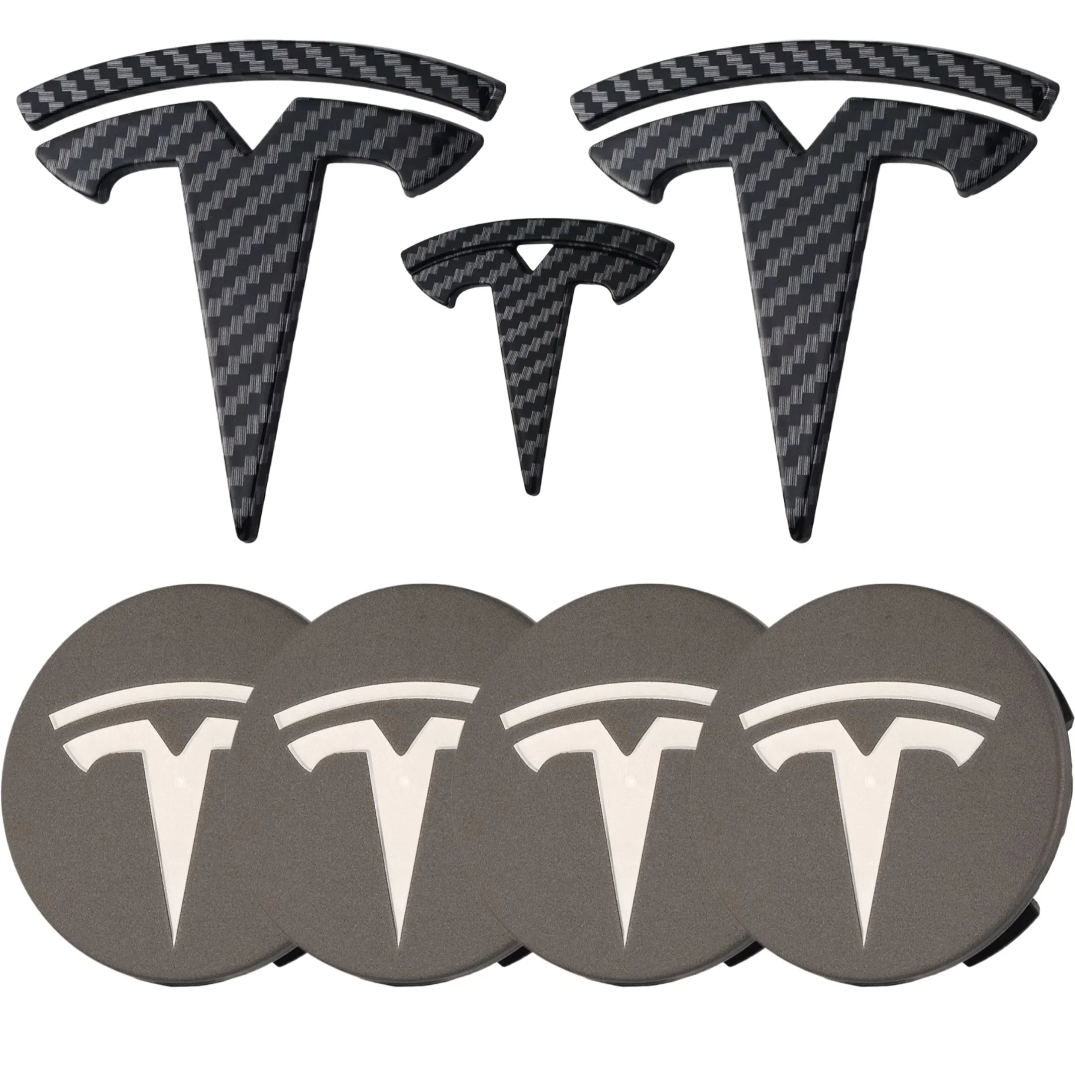 Tesla Emblem Overlay | Carbon Fiber