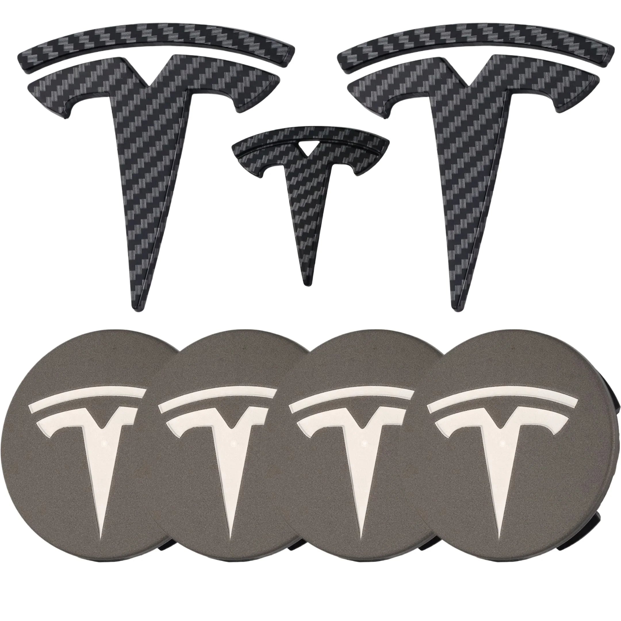 Tesla Emblem Overlay | Carbon Fiber