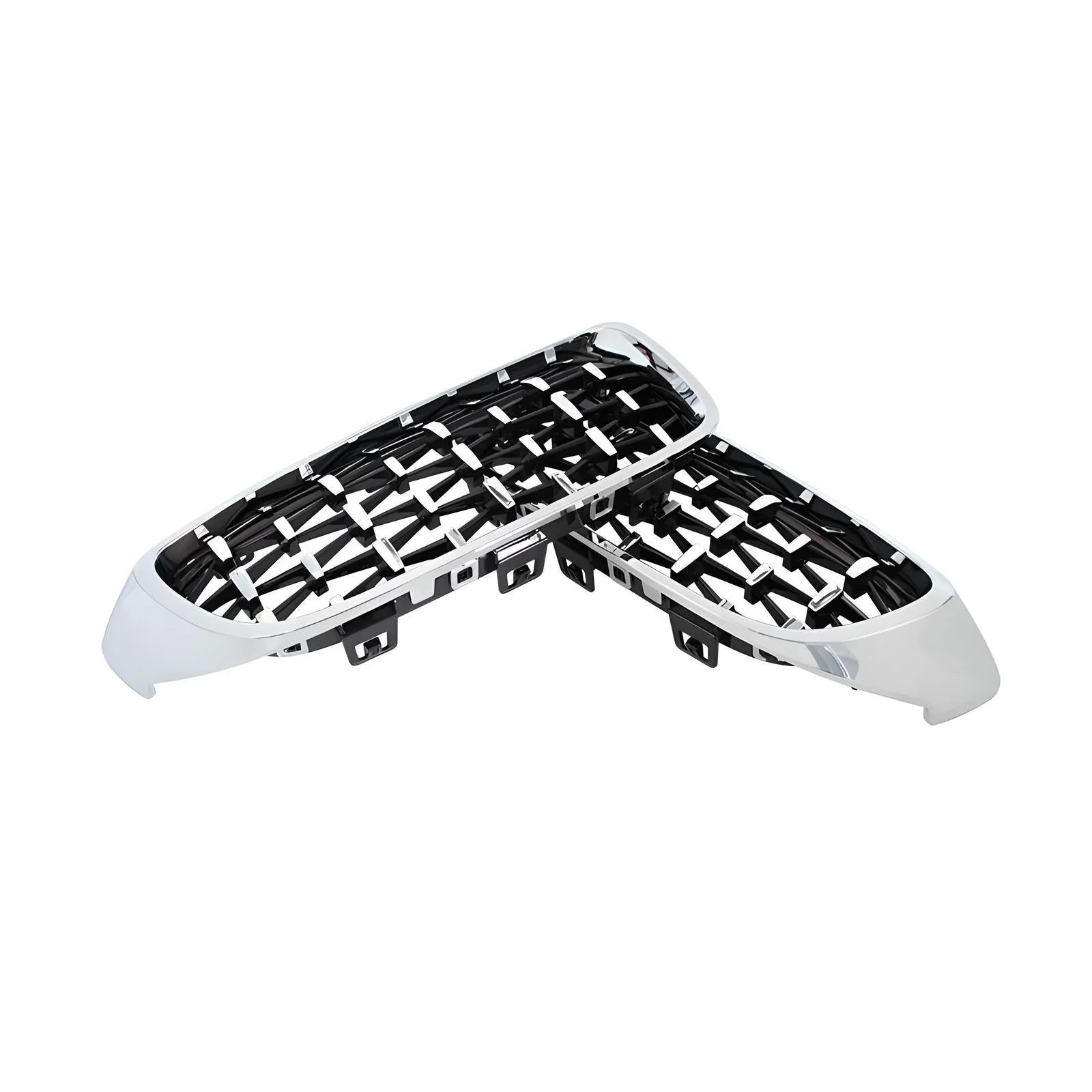 Car Front Bumper Grille – Chrome Black – Compatible with BMW X5 F15 – Front