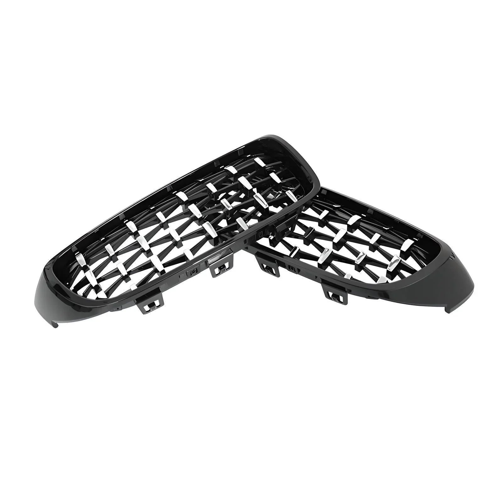 Front grille black chrome trim – Black chrome – Compatible with BMW 3 Series F30 F31 – Front