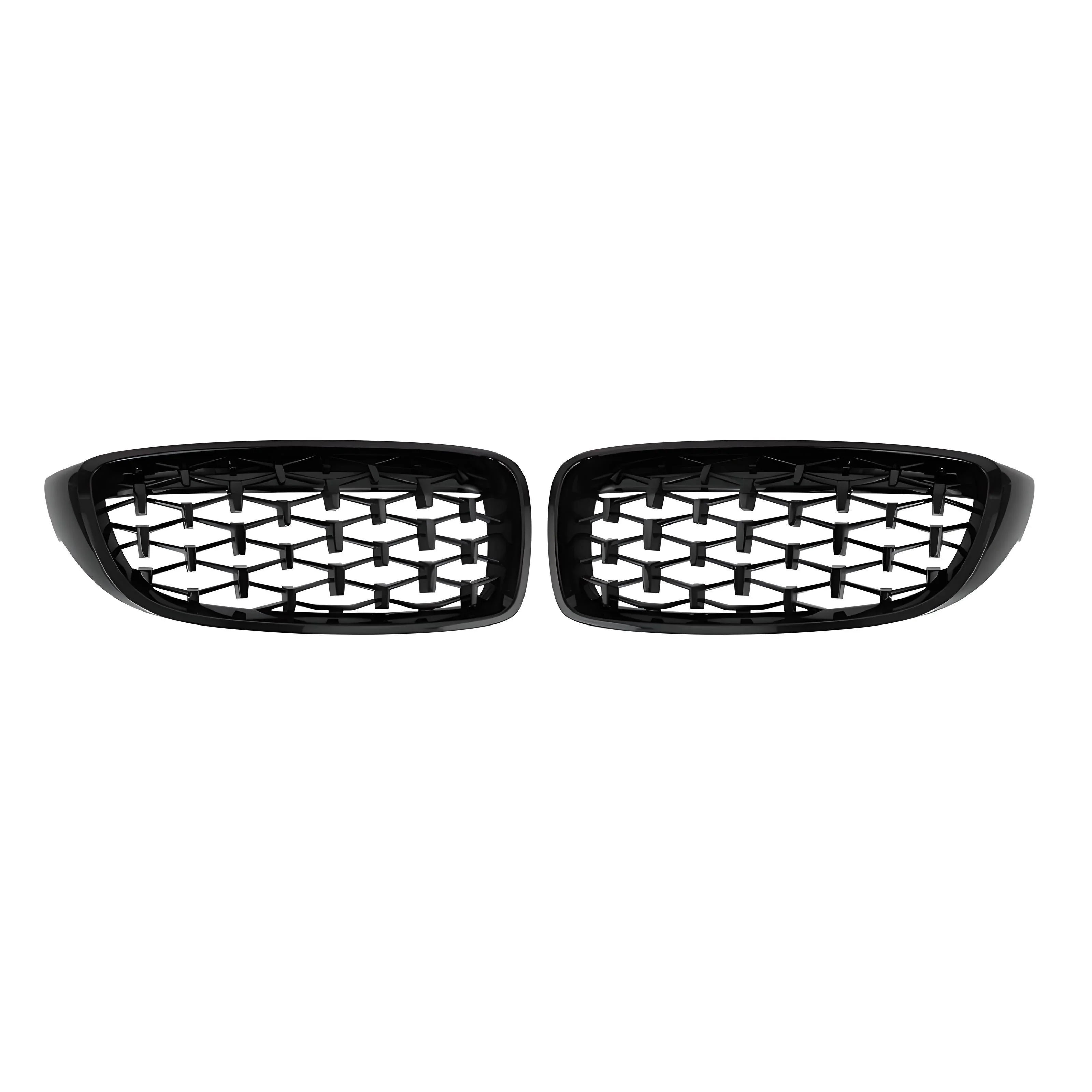 BMW F22 F23 F87 M2 M3 M4 Performance Black Front Kidney Grilles - Exterior