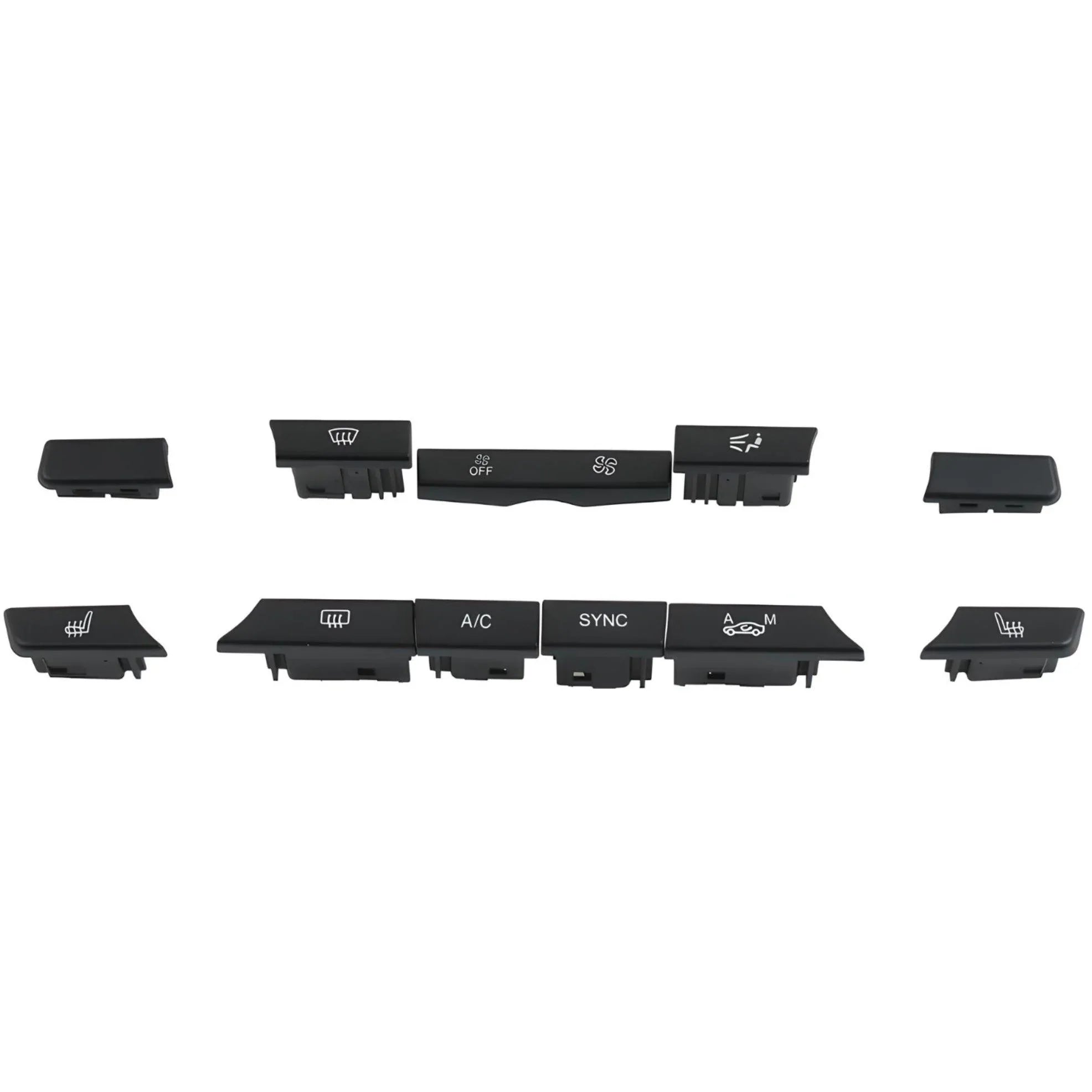 HVAC Control Panel Button Set – Black – Compatible with Ford Mustang – Interior
