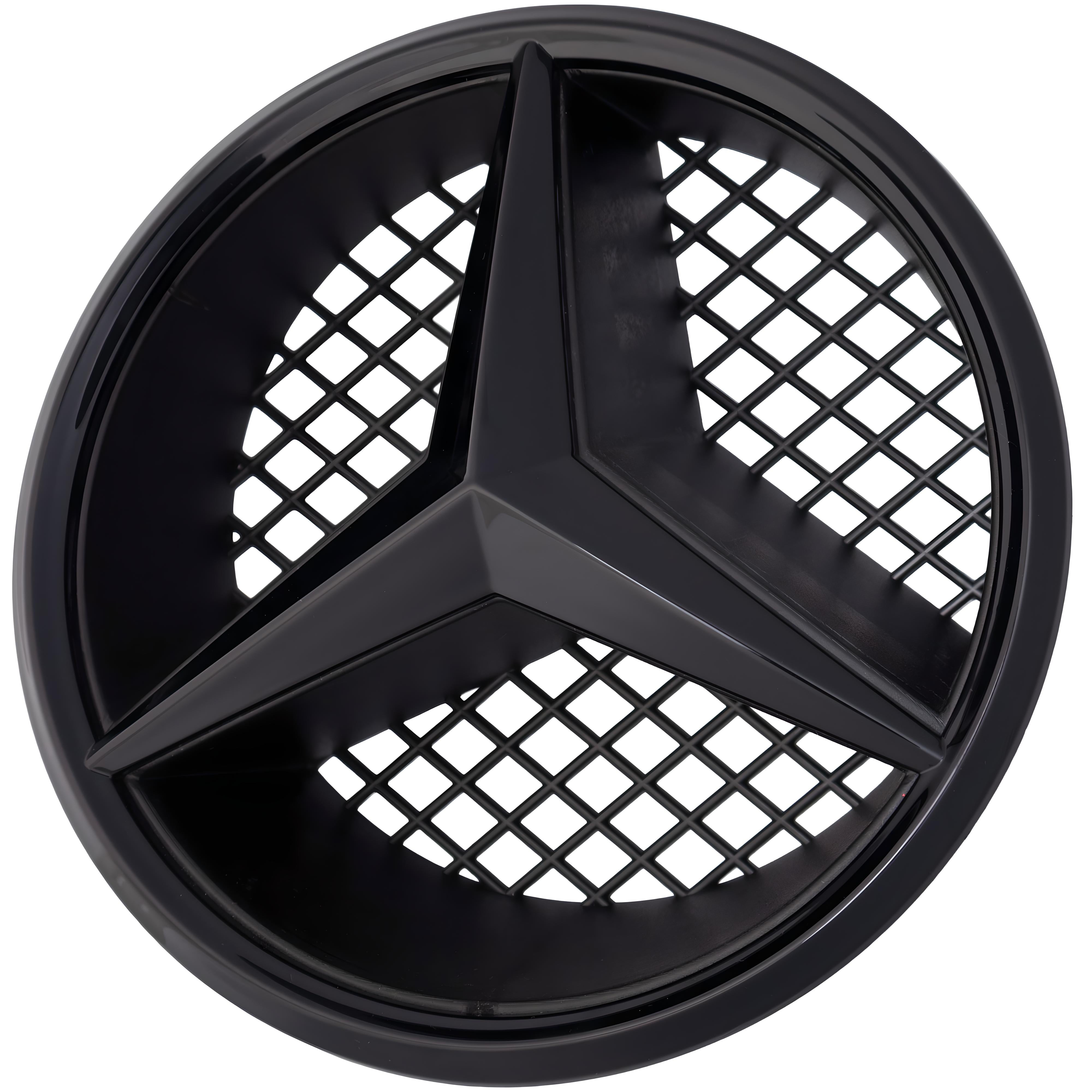 Mercedes Grille Emblem | Gloss Black - Grid Style